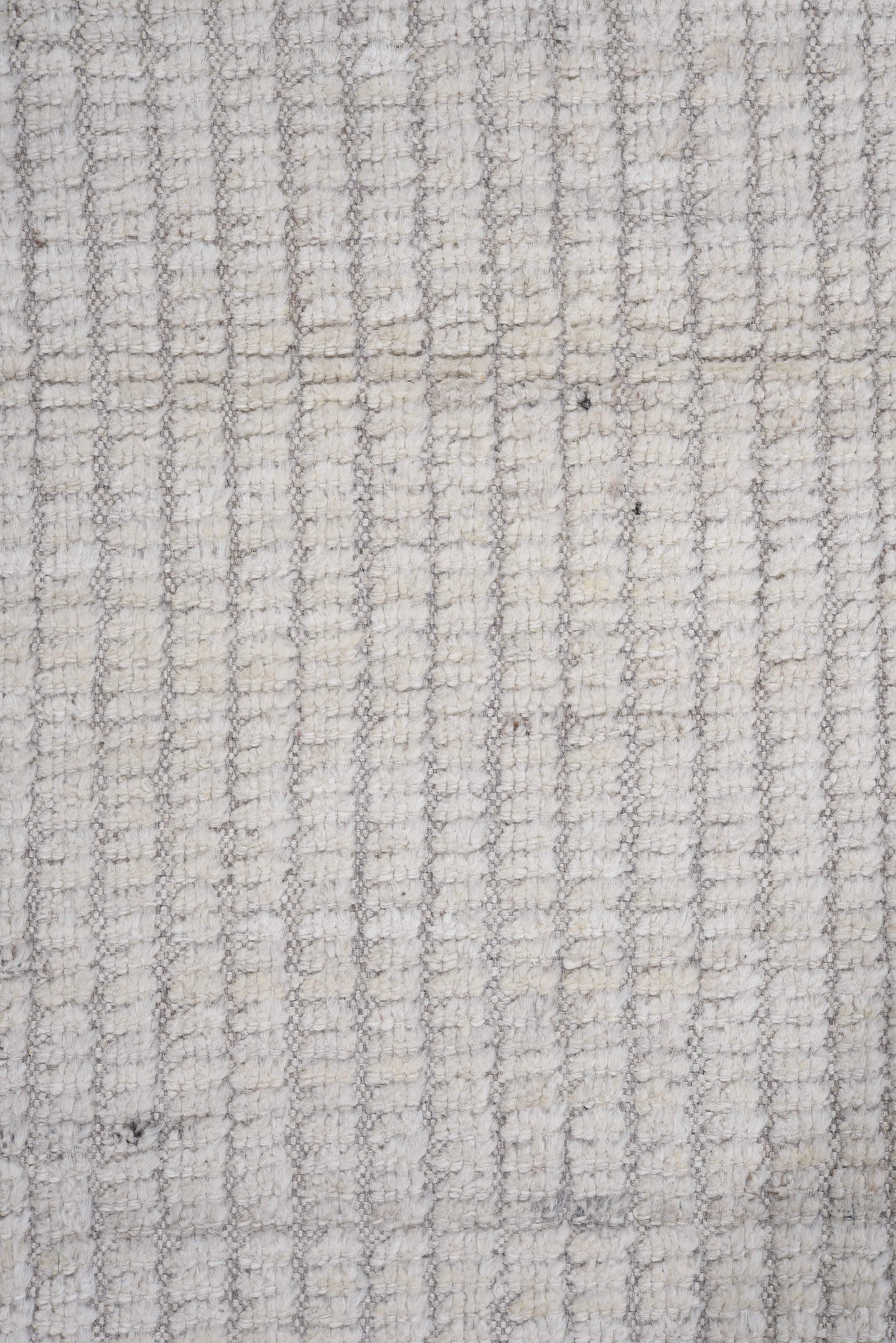 3' x 12' one-of-a-kind handmade vintage Tulu runner rug. Color palette: ivory, light gray, taupe, charcoal, beige, gray