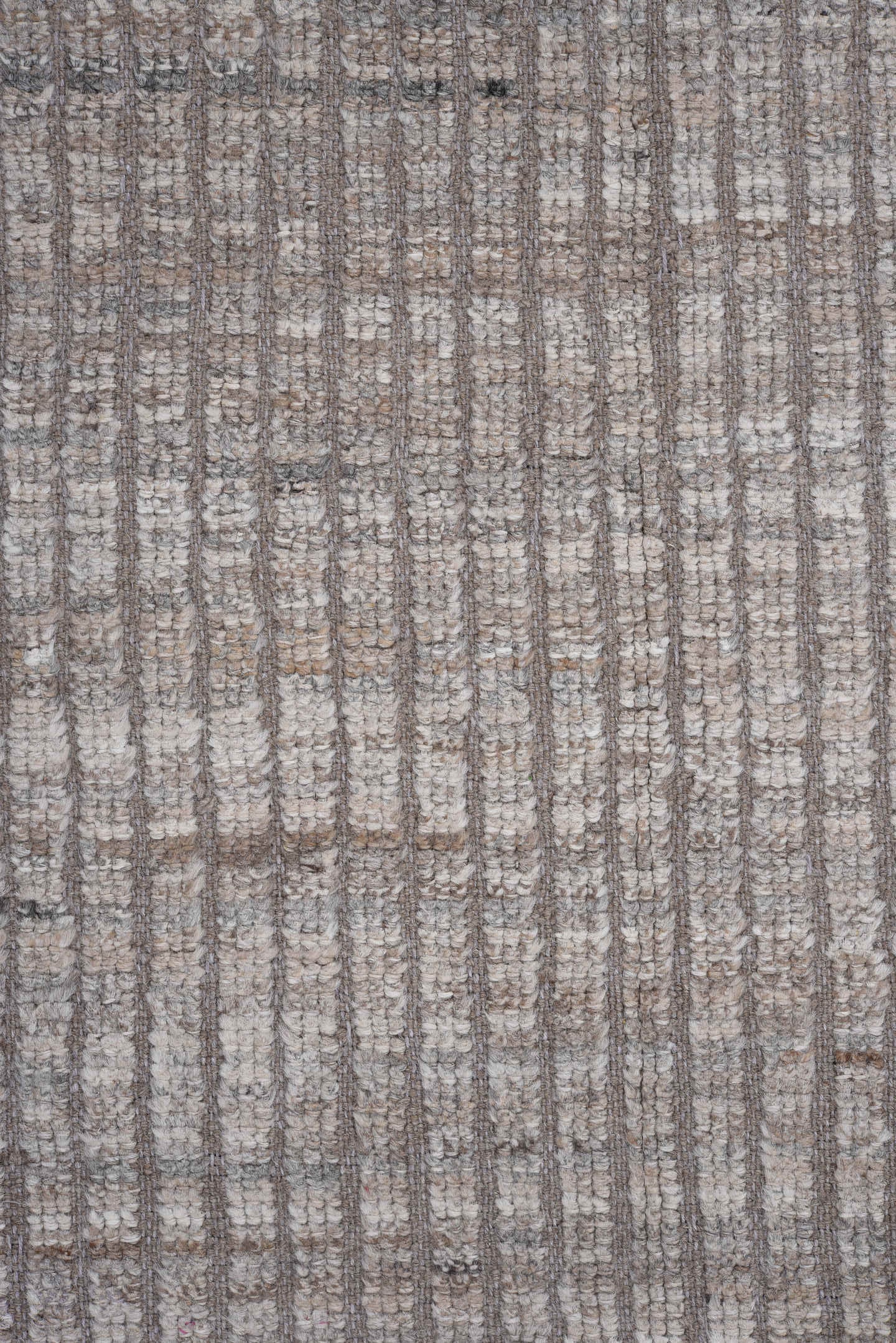6' x 8' one-of-a-kind handmade vintage Tulu medium size rug. Color palette: taupe, ivory, brown, gray, beige
