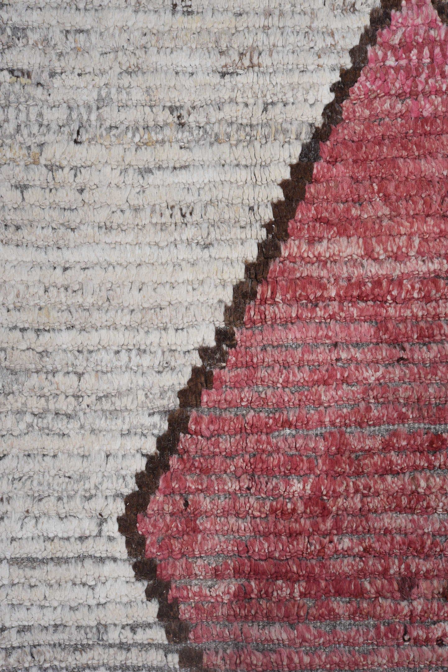 10' x 12' one-of-a-kind handmade vintage Tulu large size rug. Color palette: ivory, brown, gray, rose, sky blue, gold, pink