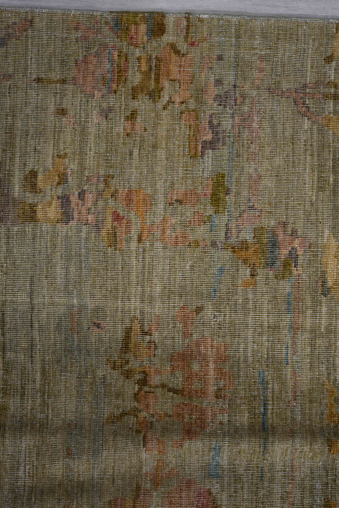 10' x 13' one-of-a-kind handmade vintage Afghan large size rug. Color palette: taupe, sky blue, rose, rust, olive, beige