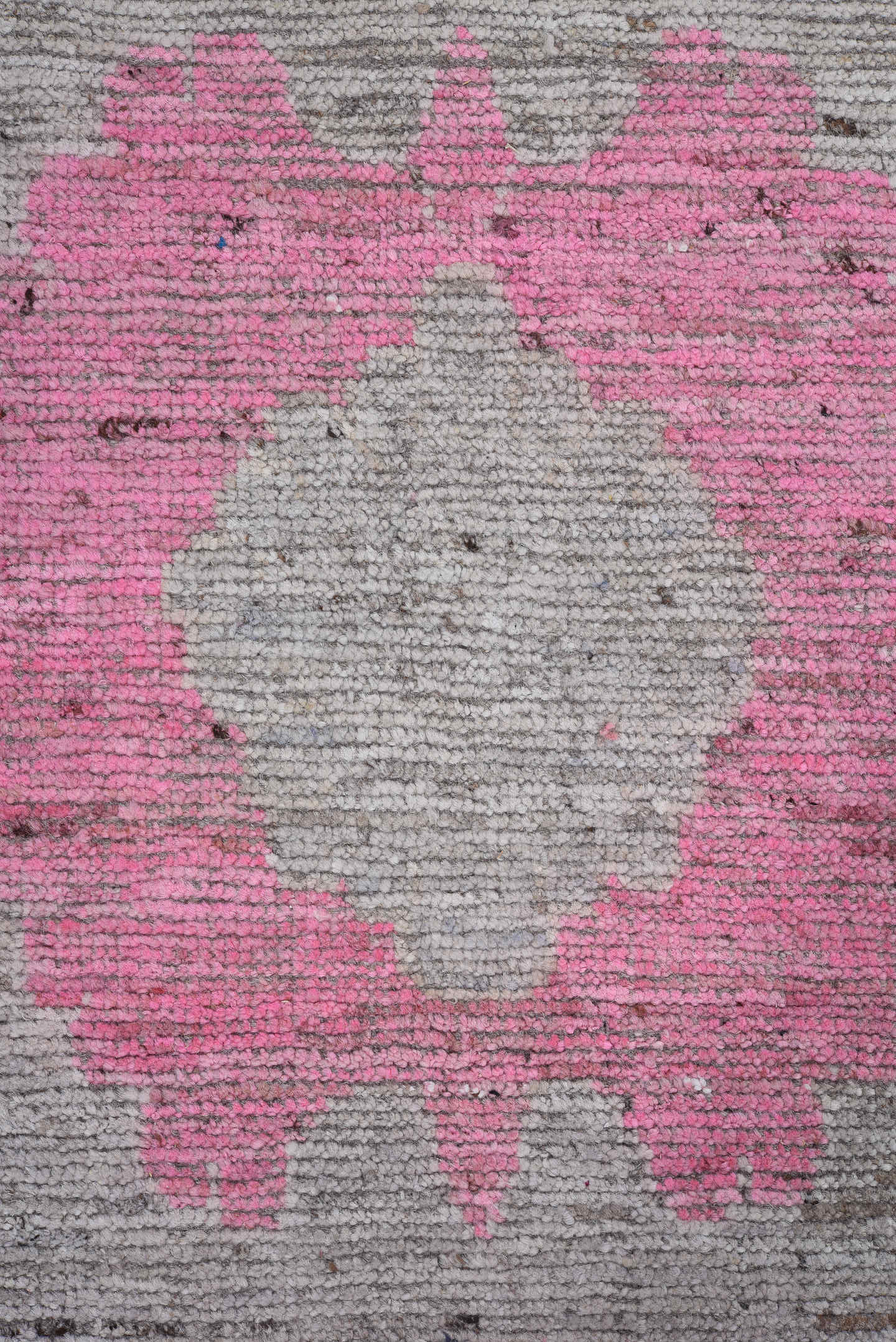 10' x 13' one-of-a-kind handmade vintage Oushak large size rug. Color palette: light gray, blush, camel, taupe, ivory, brown