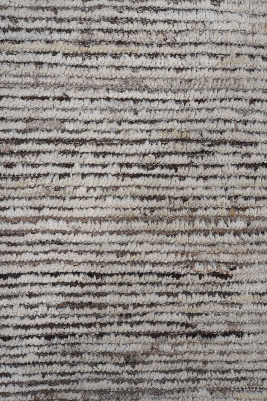 10' x 13' one-of-a-kind handmade vintage Tulu large size rug. Color palette: ivory, taupe, charcoal, brown, gray, beige