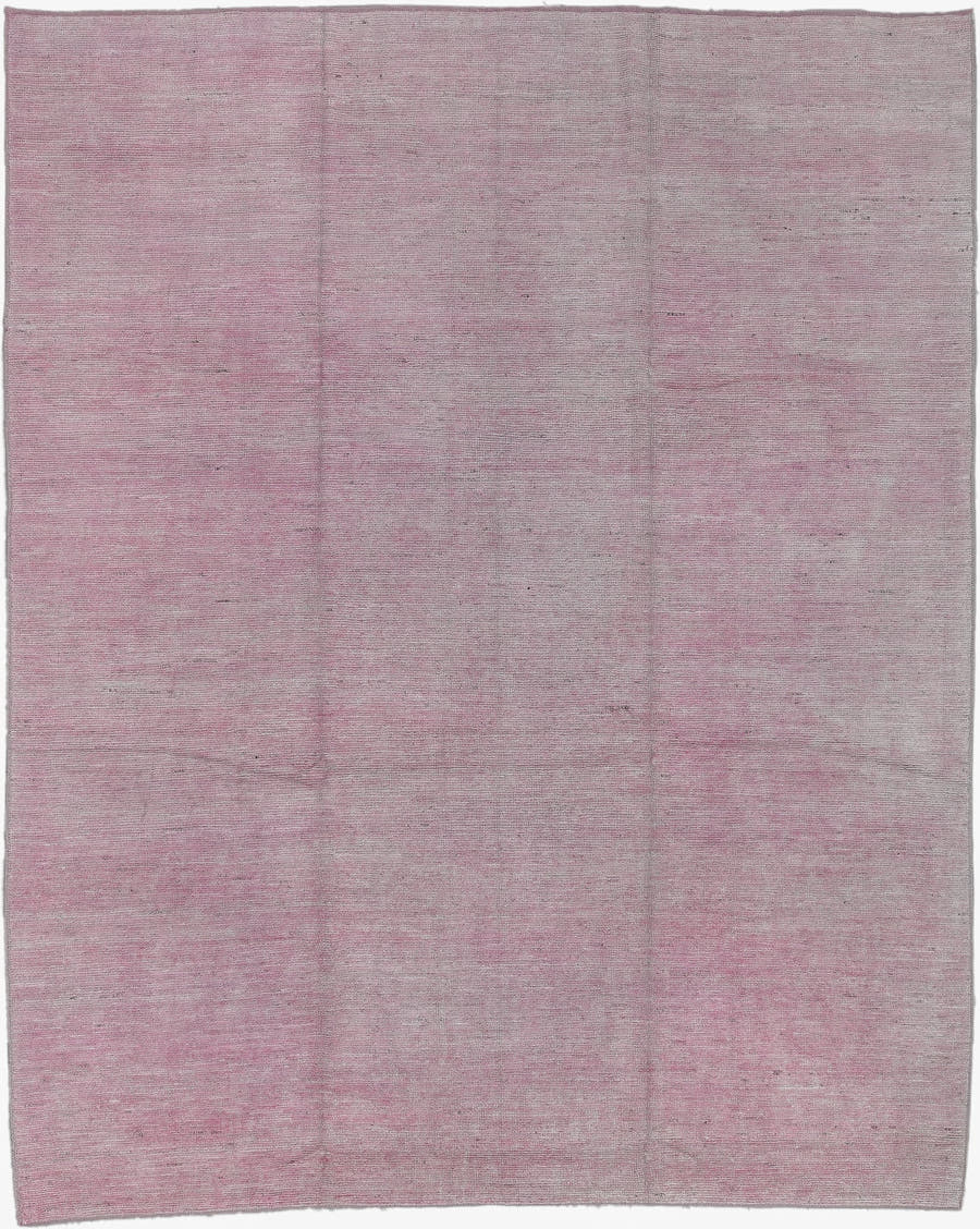 9' x 12' one-of-a-kind handmade vintage Tulu large size rug. Color palette: blush, rose, ivory, taupe, pink, red, beige