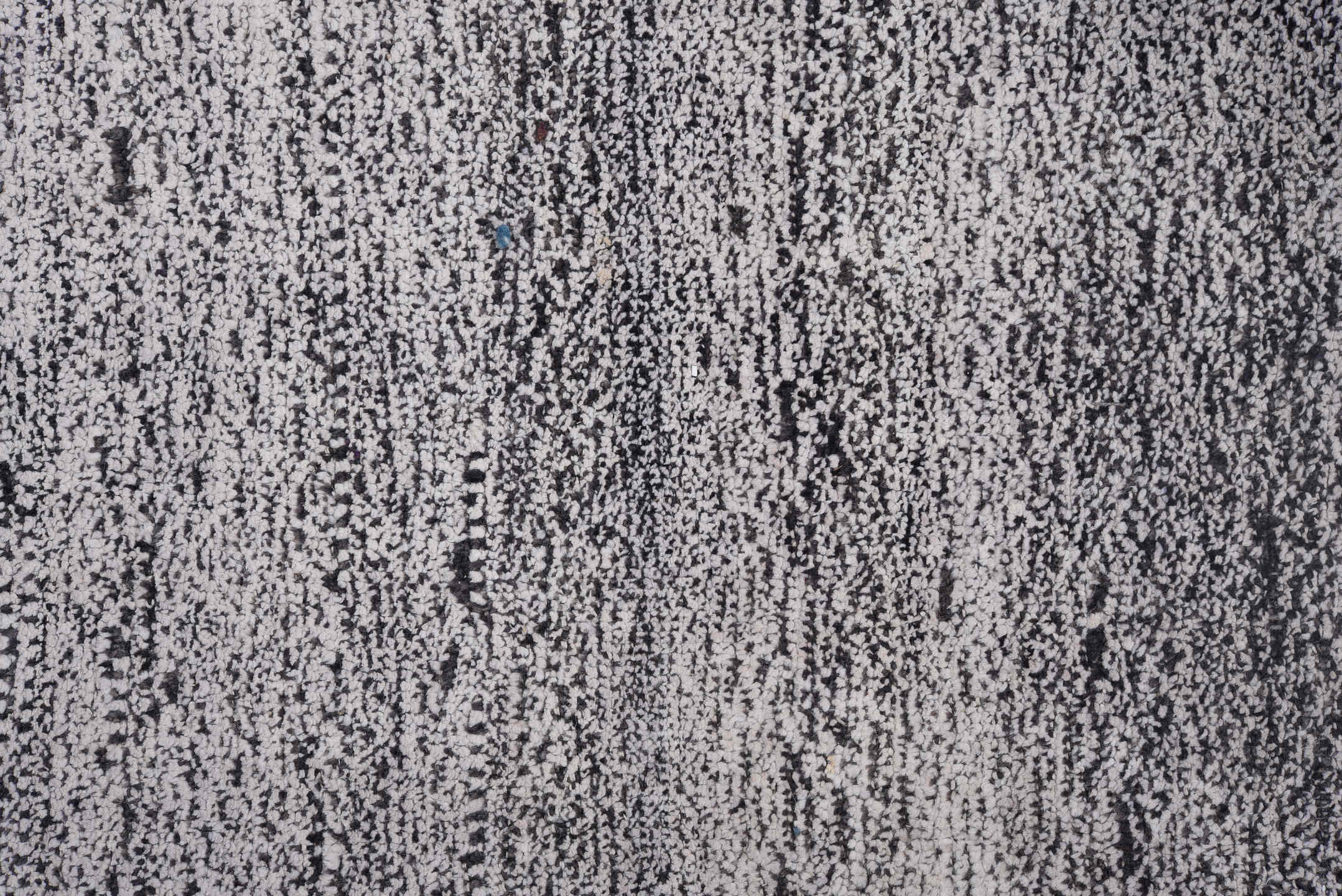 10' x 13' one-of-a-kind handmade vintage Tulu large size rug. Color palette: black, charcoal, dark gray, dim gray, gainsboro