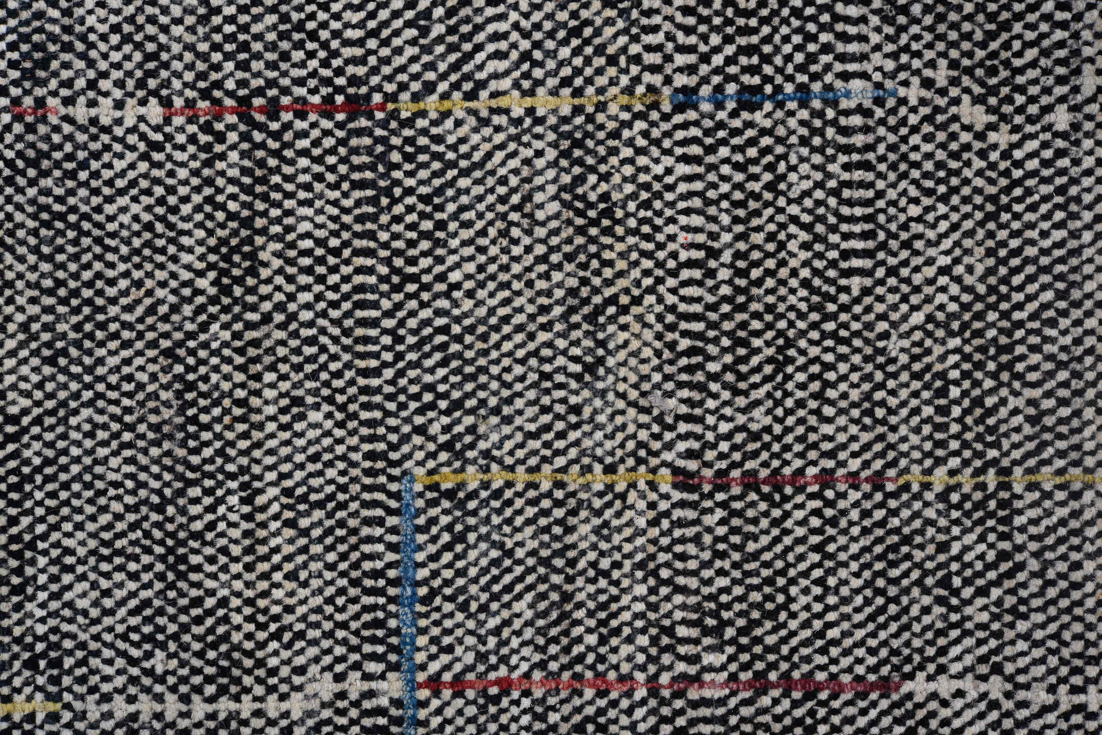 10' x 13' one-of-a-kind handmade vintage Tulu large size rug. Color palette: black, brown, charcoal, dark gray, dim gray