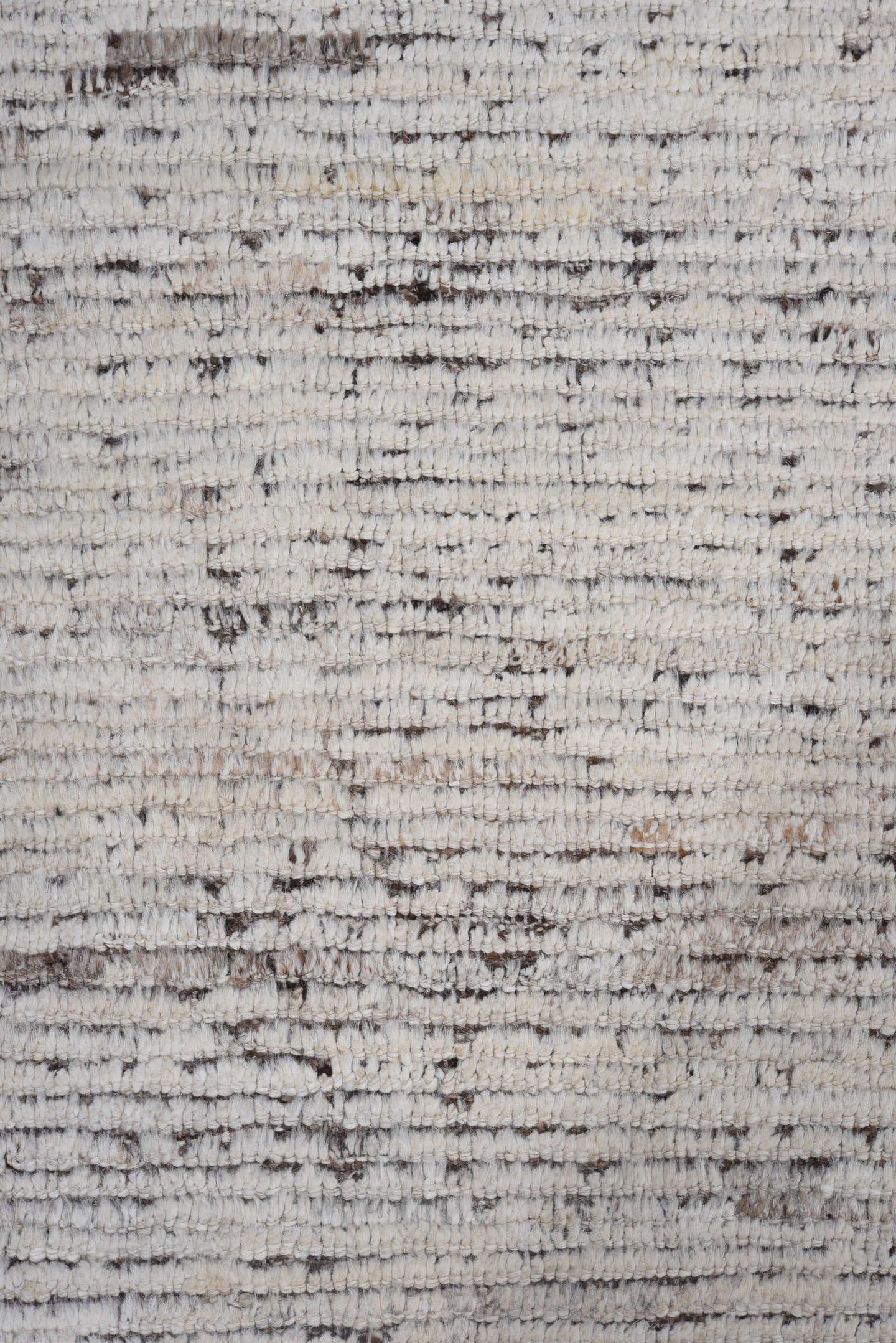 8' x 9' one-of-a-kind handmade vintage Tulu large size rug. Color palette: ivory, taupe, brown, charcoal, beige, gray, black