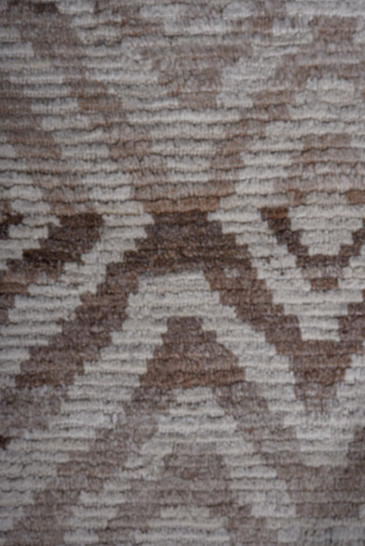 13' x 17' one-of-a-kind handmade vintage Tulu oversize rug. Color palette: ivory, taupe, camel, brown, greige, beige, gray