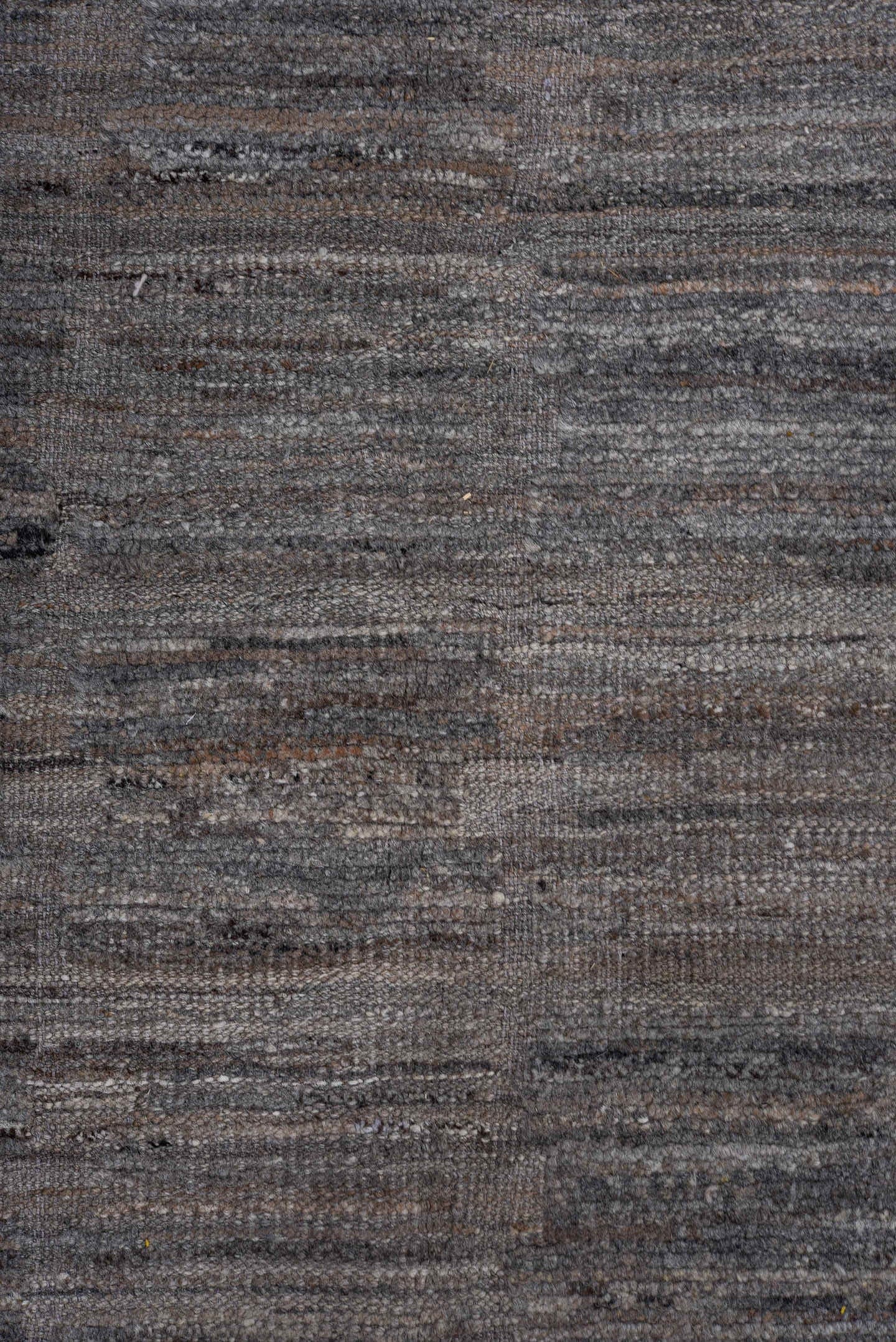 11' x 15' one-of-a-kind handmade vintage Tulu oversize rug. Color palette: charcoal, gray, taupe, slate, rose, black, beige