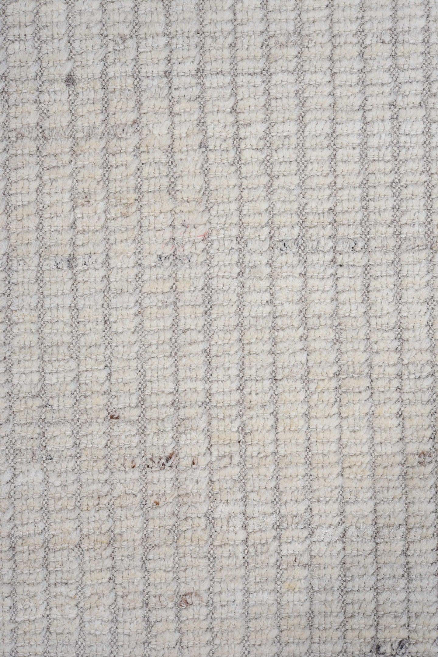 2' x 12' one-of-a-kind handmade vintage Tulu runner rug. Color palette: ivory, light gray, taupe, cream, charcoal, beige