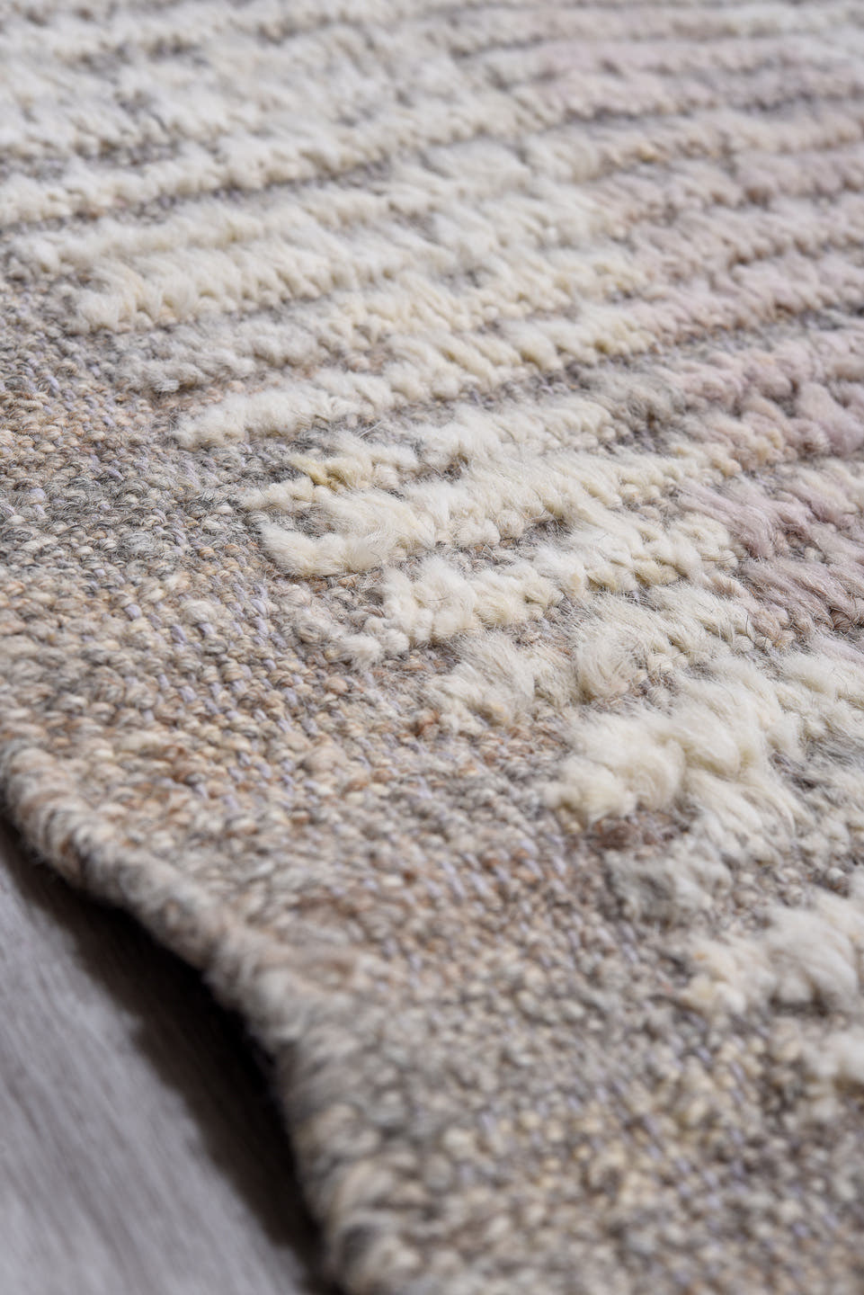 15' x 18' one-of-a-kind handmade vintage Tulu oversize rug. Color palette: ivory, aqua, crimson, saffron, taupe, camel