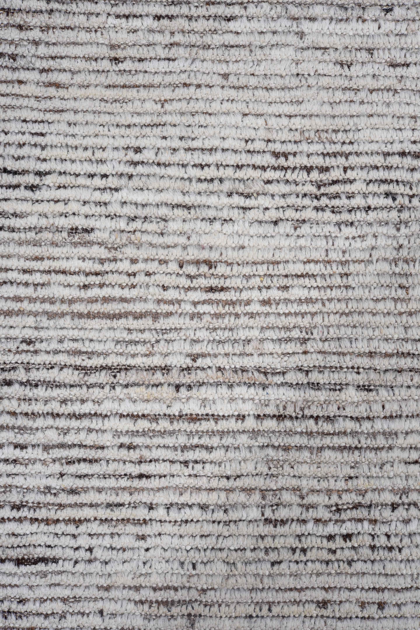2' x 14' one-of-a-kind handmade vintage Tulu runner rug. Color palette: ivory, brown, taupe, charcoal, beige, gray, black