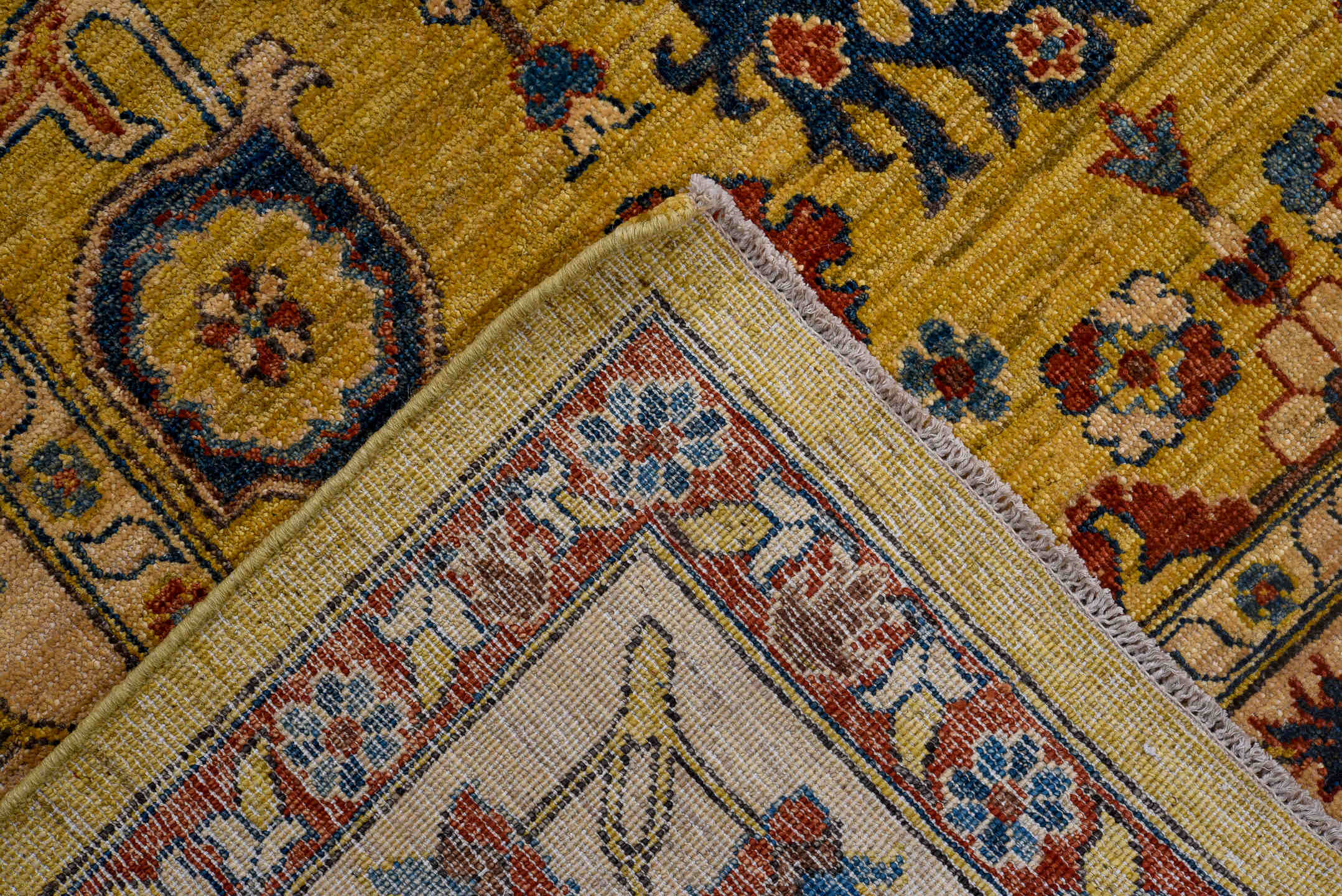 9' x 11' one-of-a-kind handmade vintage Afghan large size rug. Color palette: black, blue, brown, charcoal, dim gray, gray