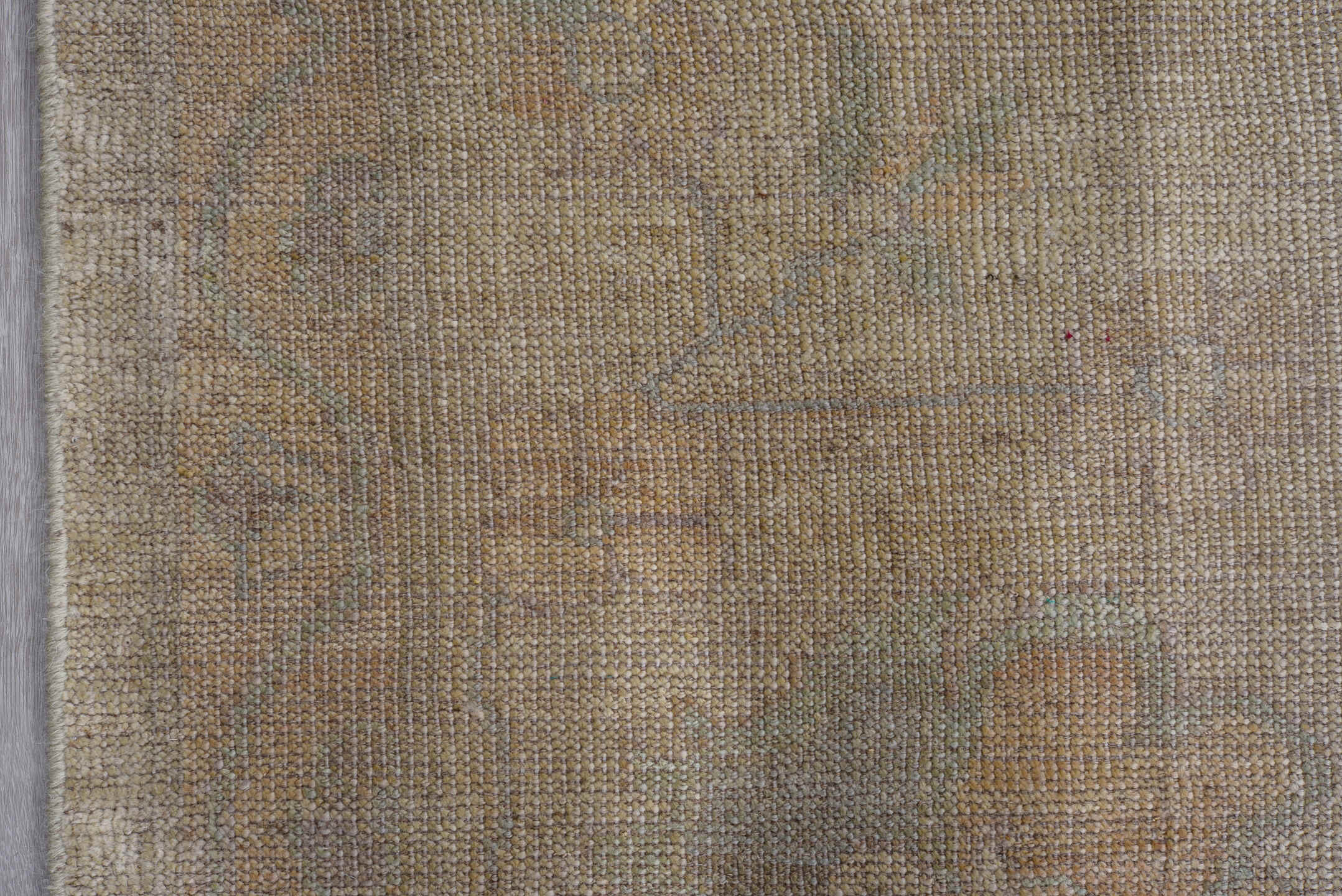 10' x 13' one-of-a-kind handmade vintage Oushak large size rug. Color palette: dim gray, gray, light gray, pink, silver