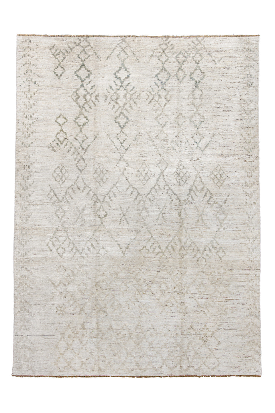 8' x 11' one-of-a-kind handmade vintage Oushak large size rug. Color palette: brown, gainsboro, gray, light gray, linen