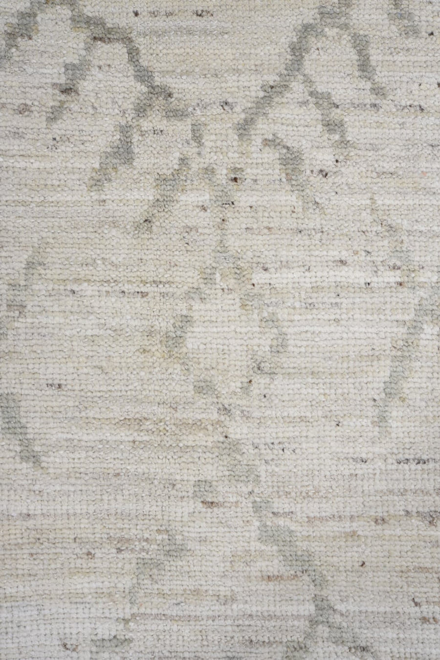 8' x 11' one-of-a-kind handmade vintage Oushak large size rug. Color palette: ivory, cream, taupe, sage, beige, sand, gray