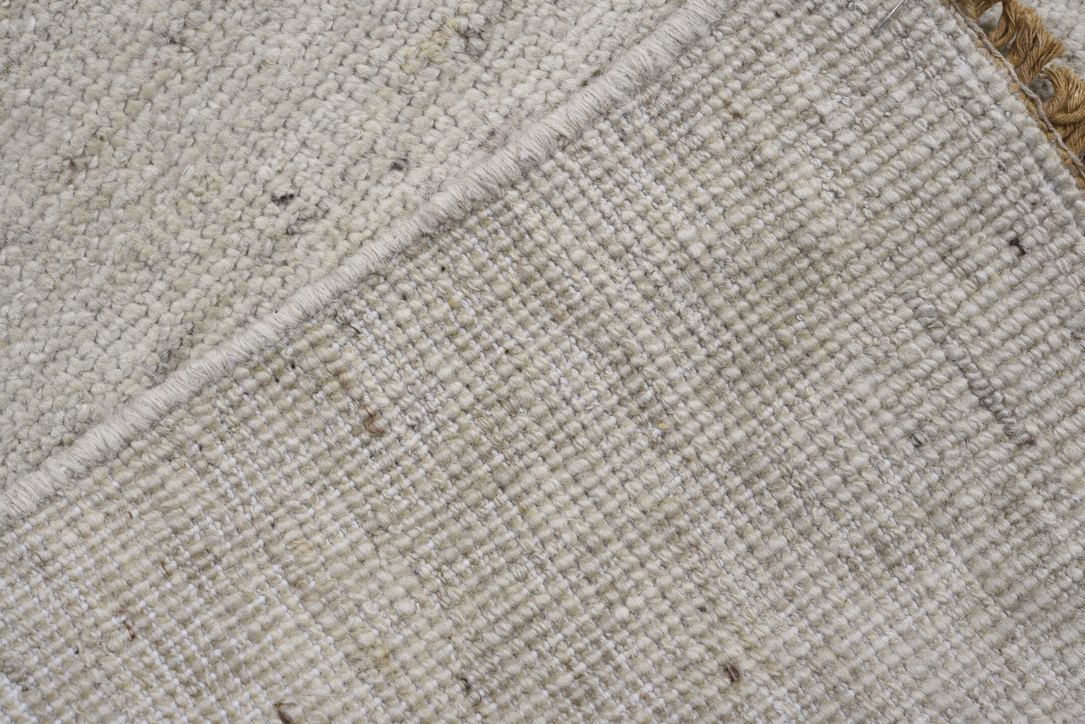 8' x 11' one-of-a-kind handmade vintage Oushak large size rug. Color palette: ivory, cream, taupe, sage, beige, sand, gray
