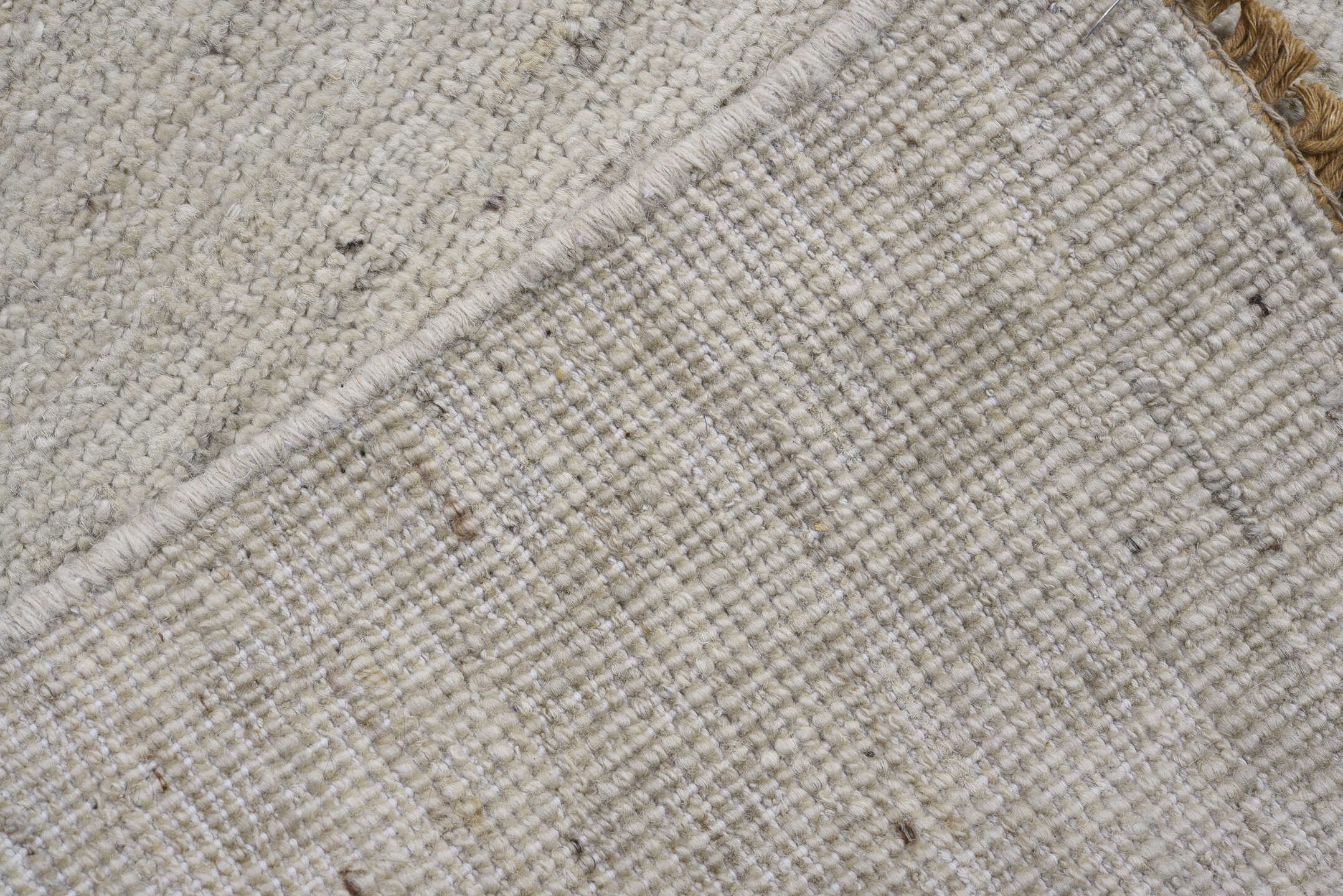 8' x 11' one-of-a-kind handmade vintage Oushak large size rug. Color palette: brown, gainsboro, gray, light gray, linen