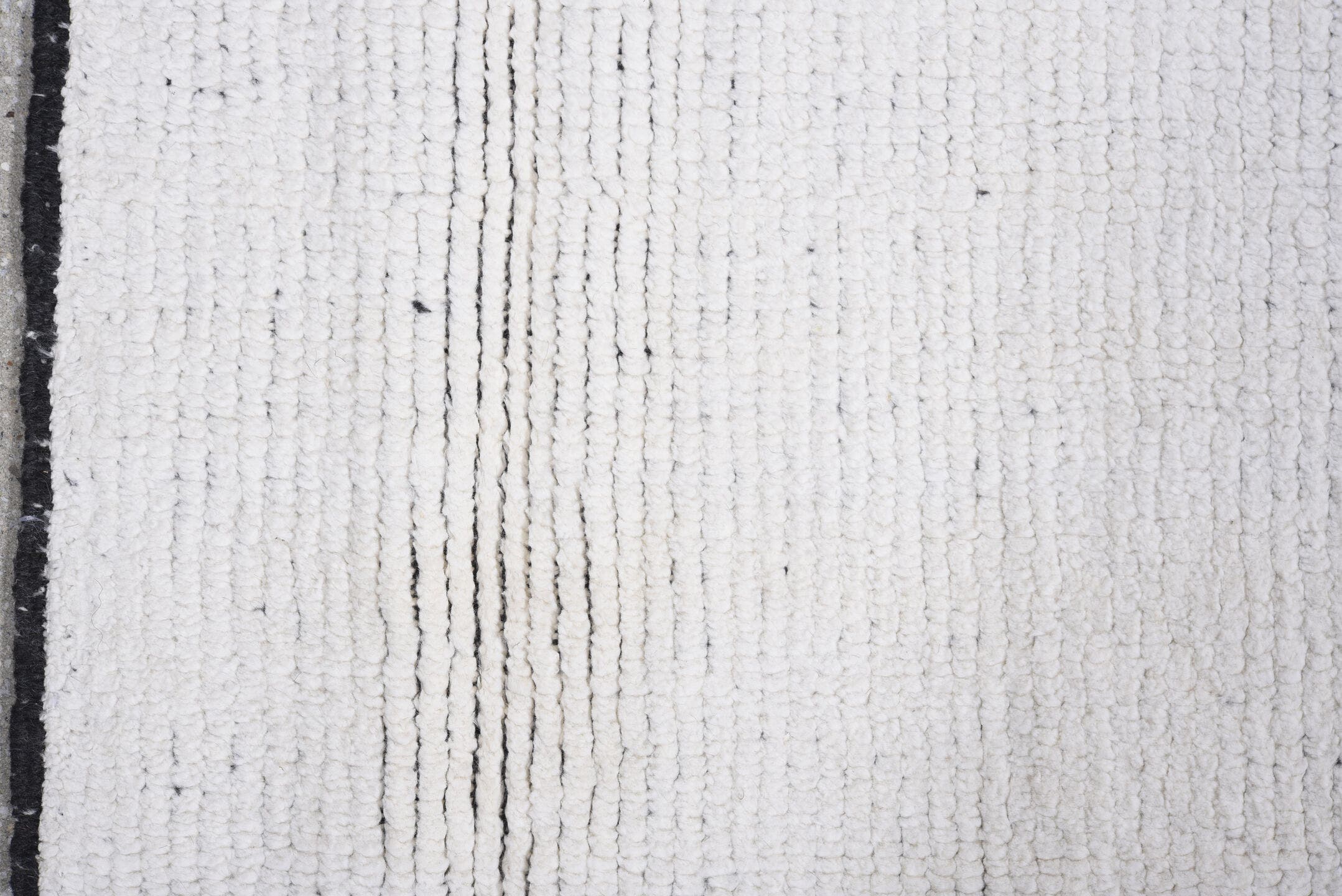 6' x 9' one-of-a-kind handmade vintage Tulu large size rug. Color palette: ivory, charcoal, gray, black