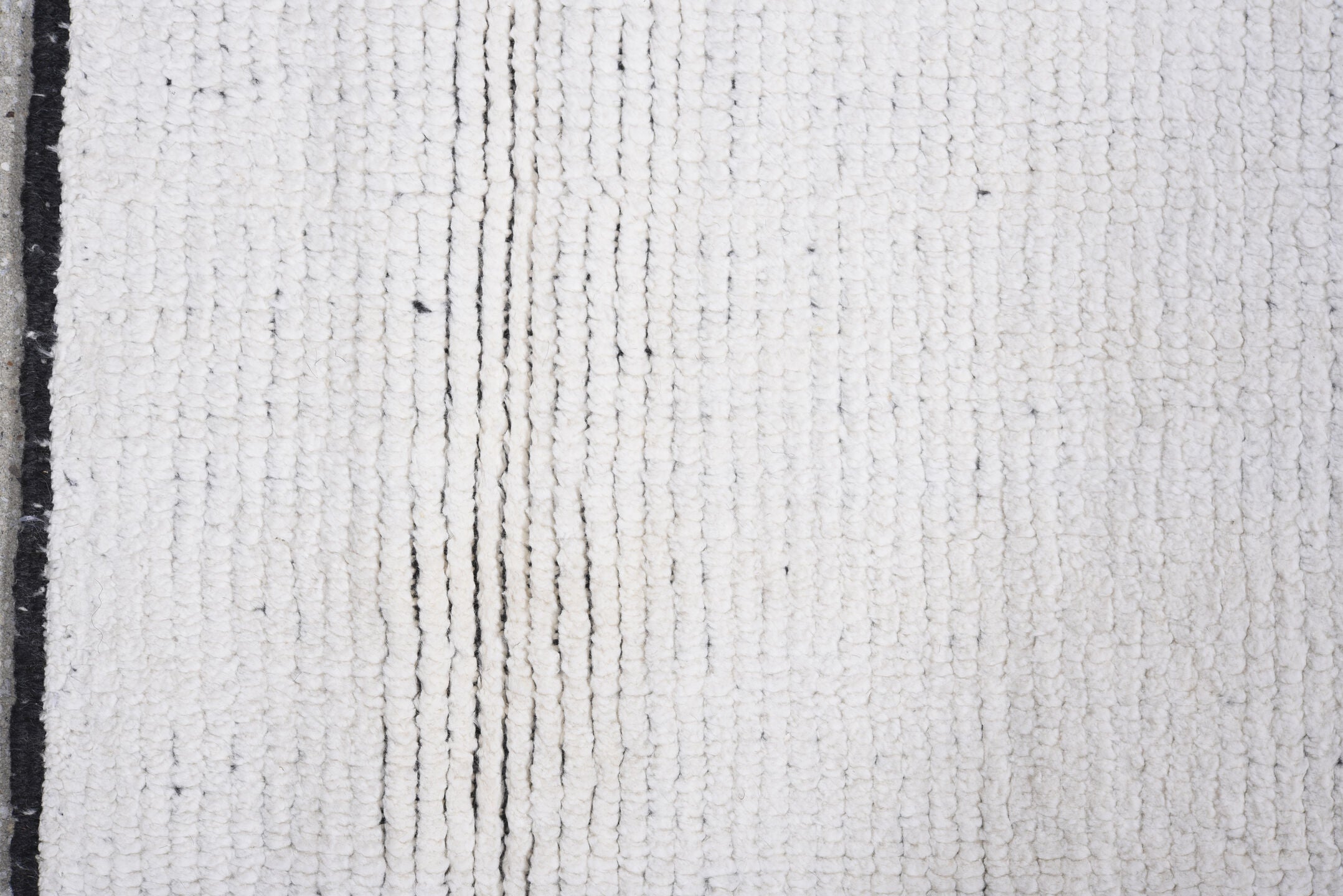 6' x 9' one-of-a-kind handmade vintage Tulu large size rug. Color palette: ivory, charcoal, gray, black