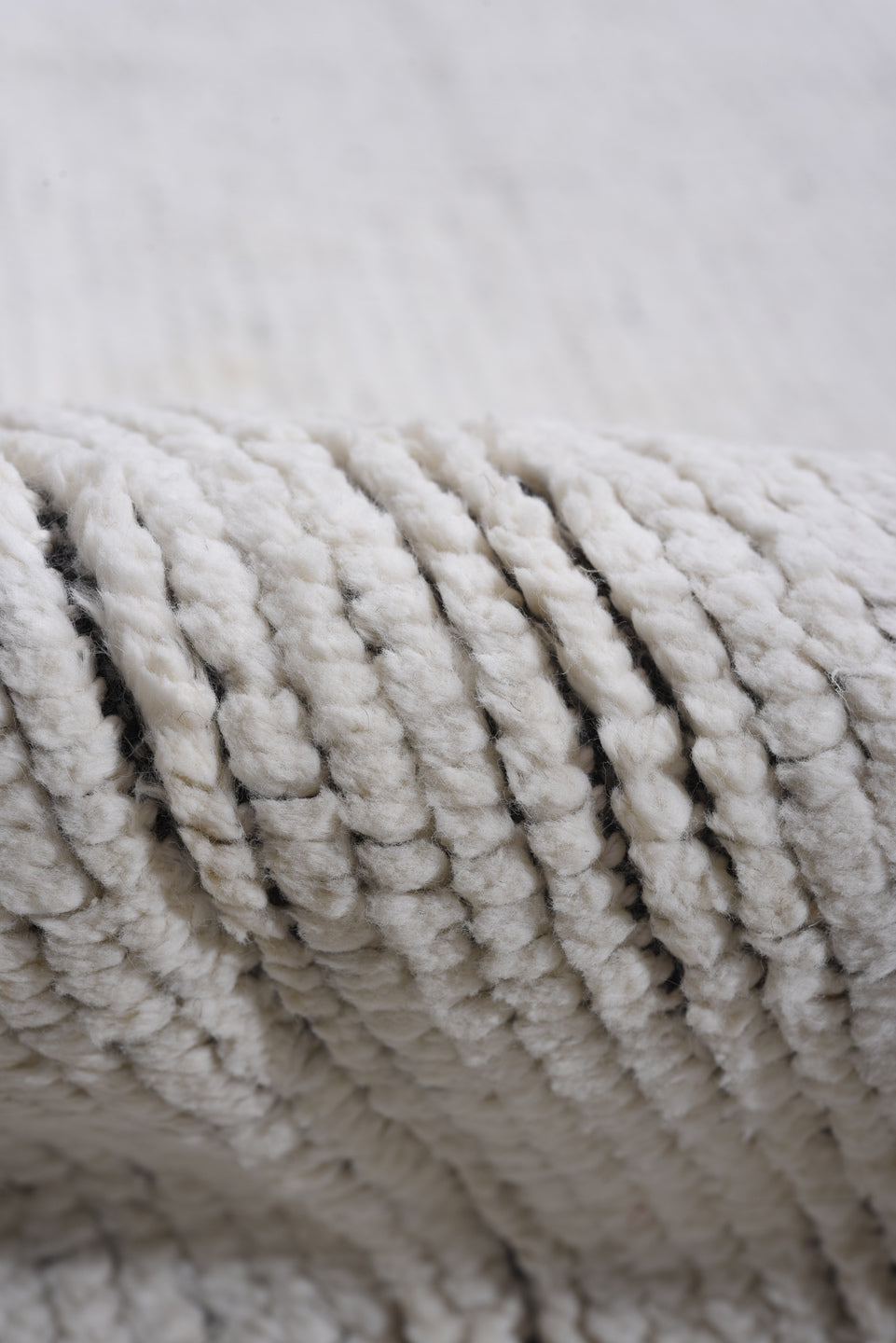 6' x 9' one-of-a-kind handmade vintage Tulu large size rug. Color palette: ivory, charcoal, gray, black