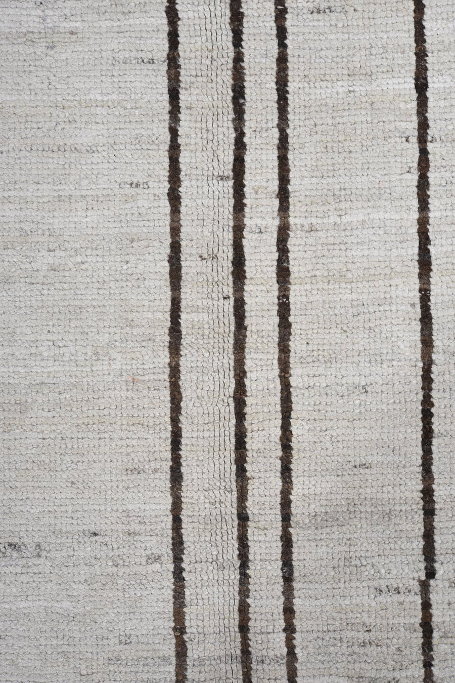 9' x 11' one-of-a-kind handmade vintage Tulu large size rug. Color palette: ivory, brown, taupe, charcoal, beige, gray
