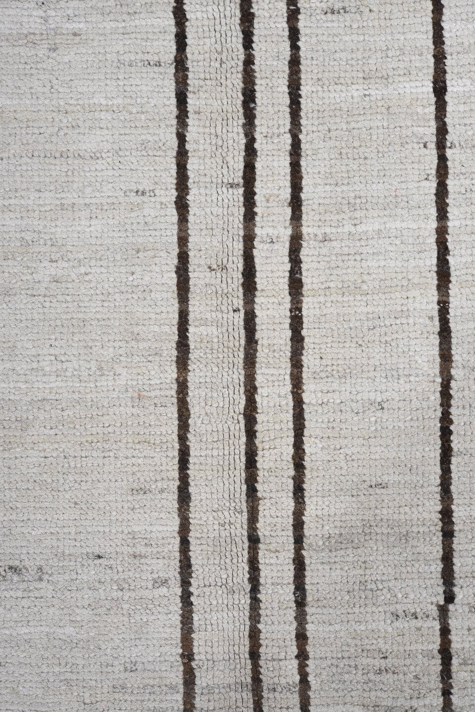 9' x 11' one-of-a-kind handmade vintage Tulu large size rug. Color palette: ivory, brown, taupe, charcoal, beige, gray