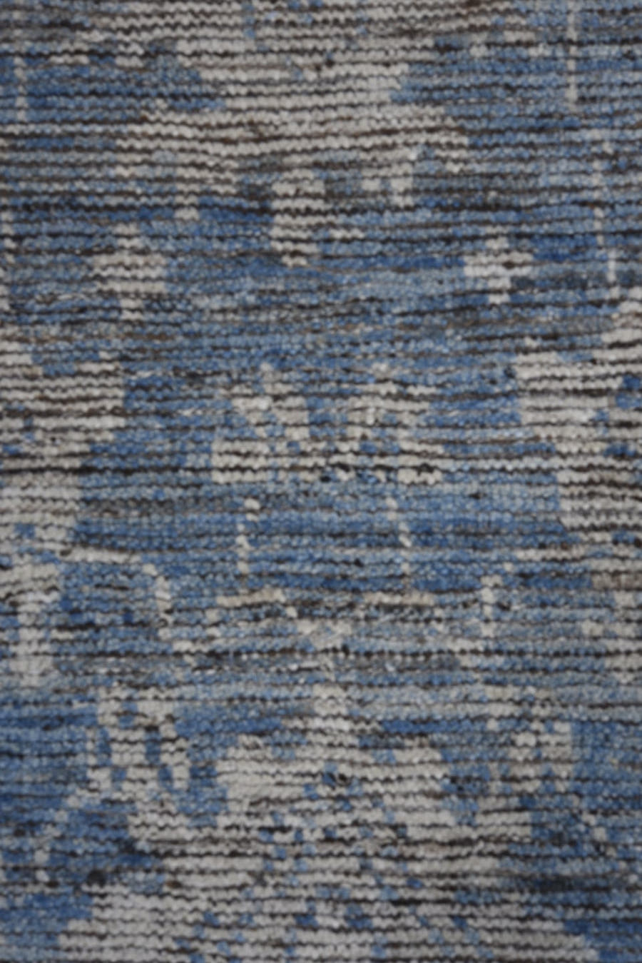 9' x 12' one-of-a-kind handmade vintage Oushak large size rug. Color palette: blue, ivory, slate, steel blue, charcoal, gray