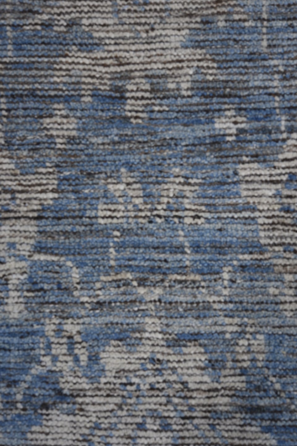 9' x 12' one-of-a-kind handmade vintage Oushak large size rug. Color palette: blue, ivory, slate, steel blue, charcoal, gray