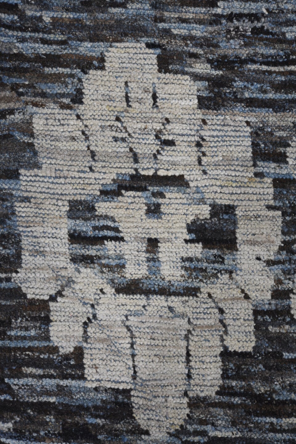 10' x 14' one-of-a-kind handmade vintage Oushak large size rug. Color palette: charcoal, ivory, slate, gray, taupe, black