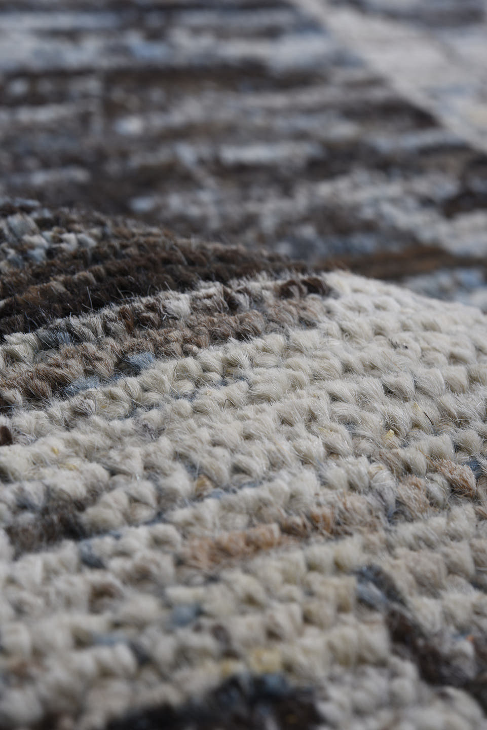 10' x 14' one-of-a-kind handmade vintage Oushak large size rug. Color palette: charcoal, ivory, slate, gray, taupe, black