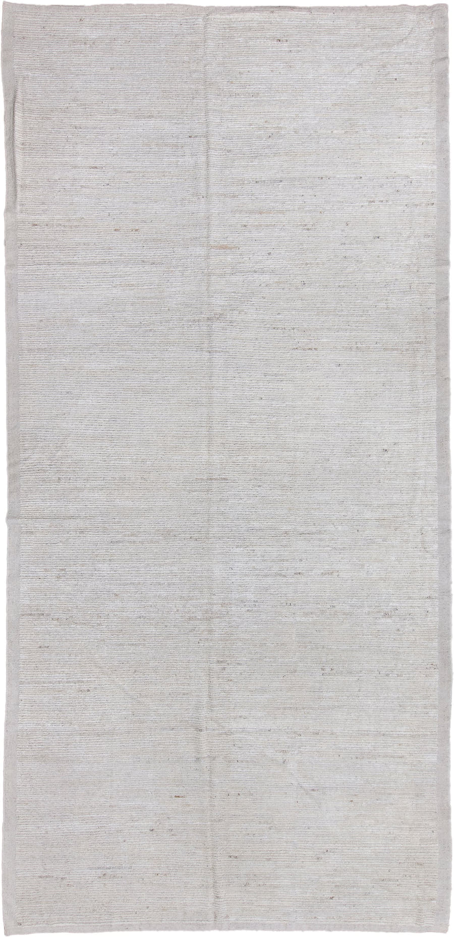 7' x 16' one-of-a-kind handmade vintage Tulu rug. Color palette: ivory, cream, taupe, beige, light gray, gray