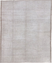 13' x 16' one-of-a-kind handmade vintage Tulu oversize rug. Color palette: ivory, taupe, beige, stone, gray