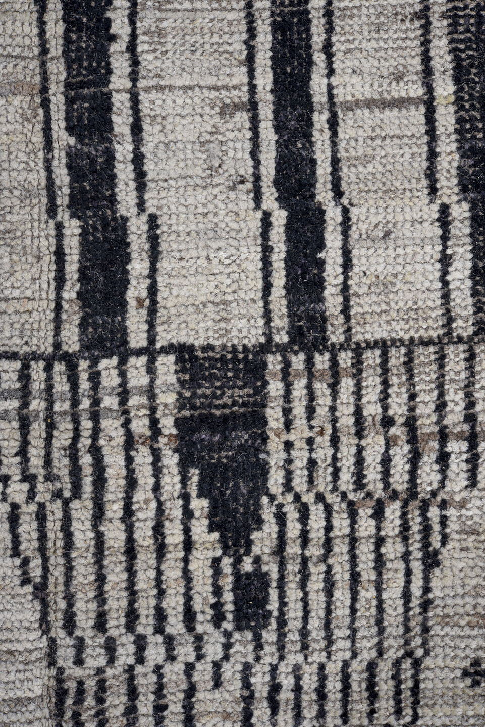 11' x 14' one-of-a-kind handmade vintage Tulu oversize rug. Color palette: black, blue, charcoal, dark gray, dim gray