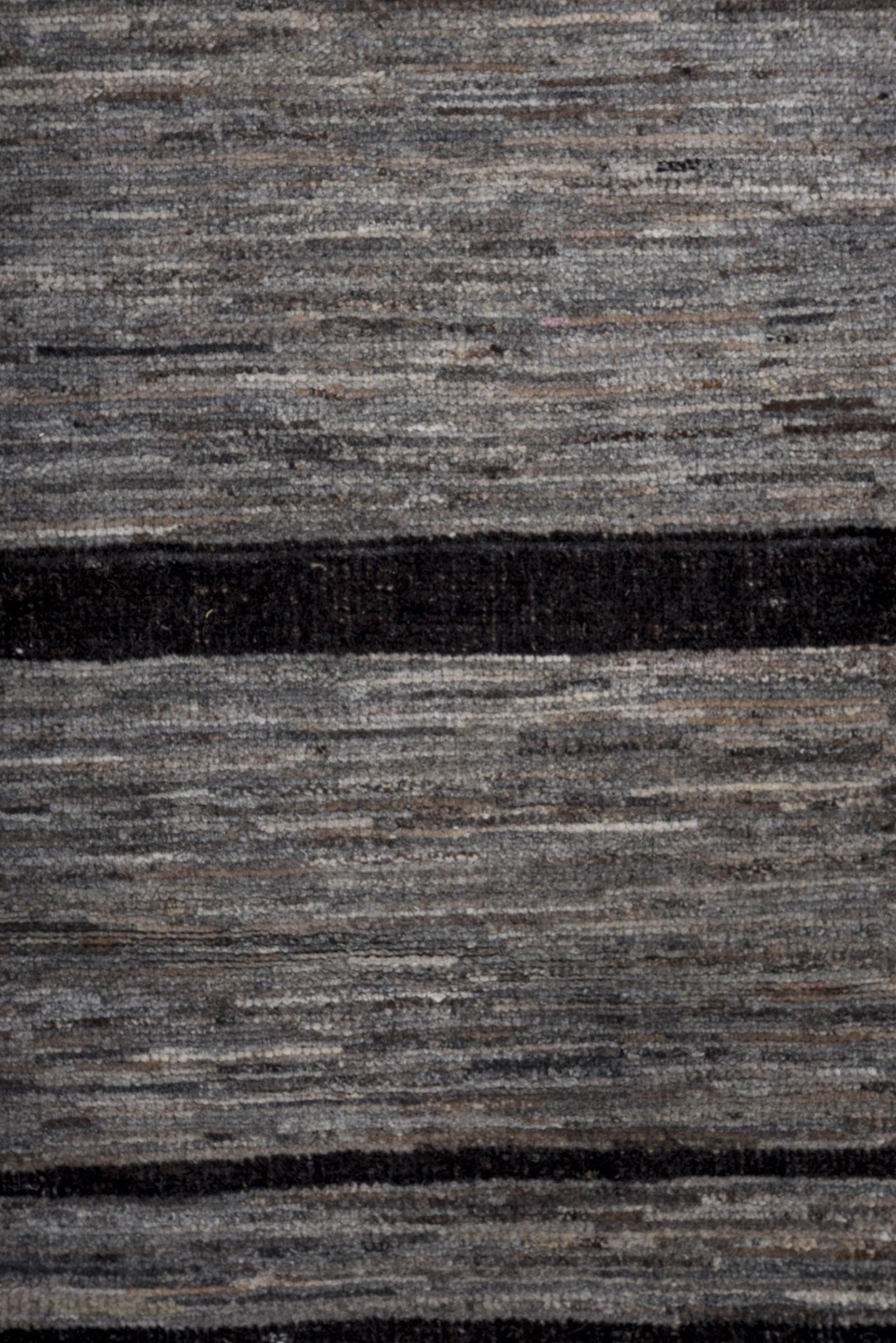 10' x 13' one-of-a-kind handmade vintage Tulu large size rug. Color palette: gray, charcoal, black, slate