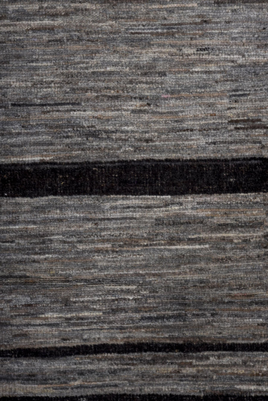 10' x 13' one-of-a-kind handmade vintage Tulu large size rug. Color palette: gray, charcoal, black, slate