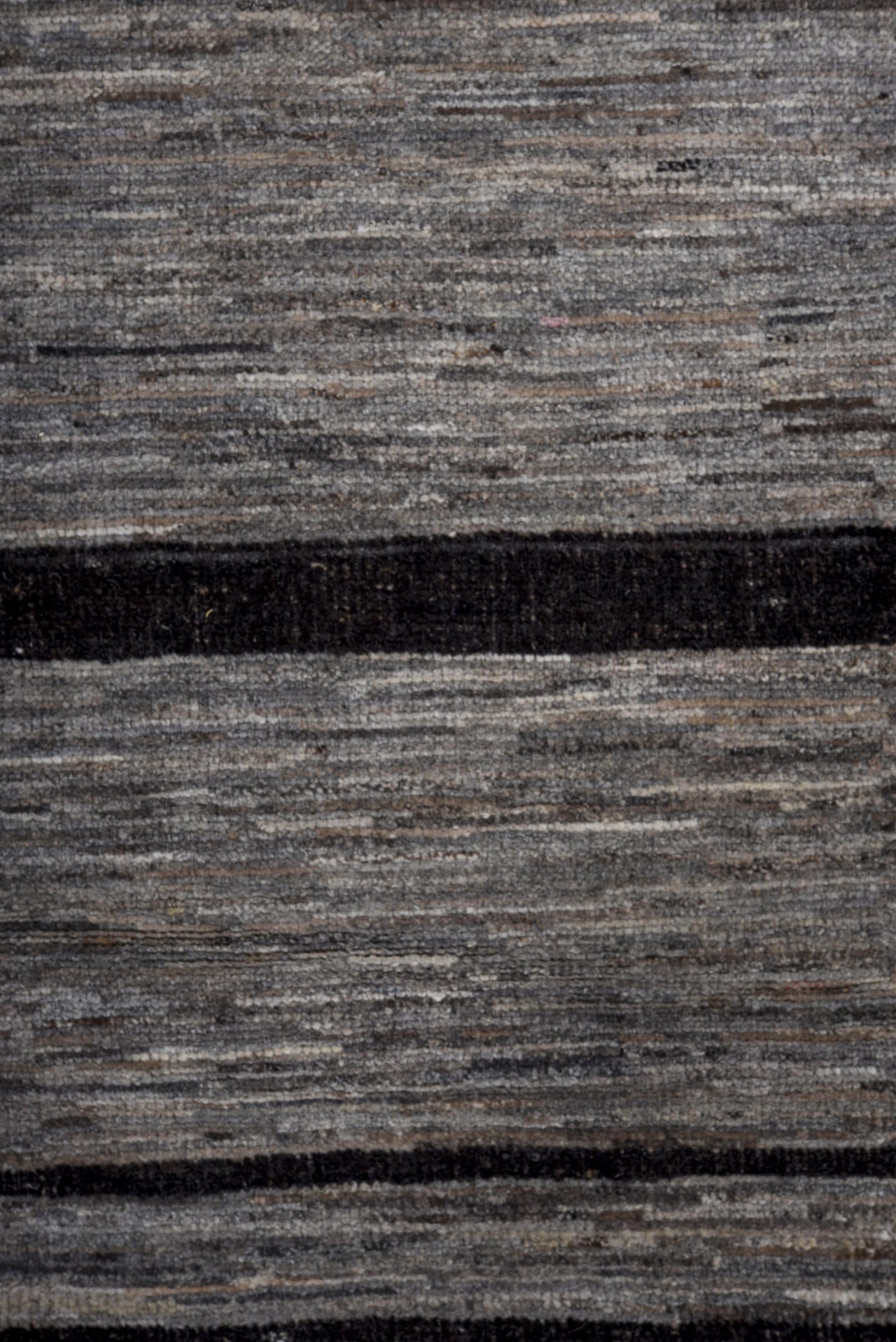 10' x 13' one-of-a-kind handmade vintage Tulu large size rug. Color palette: gray, charcoal, black, slate