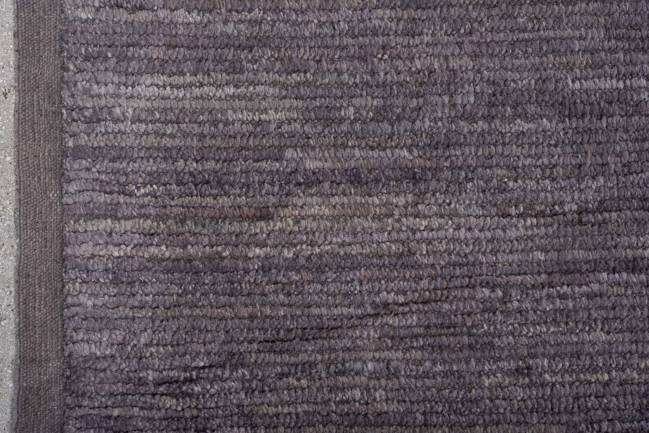 9' x 12' one-of-a-kind handmade vintage Tulu large size rug. Color palette: charcoal, slate, taupe, gray, black, beige