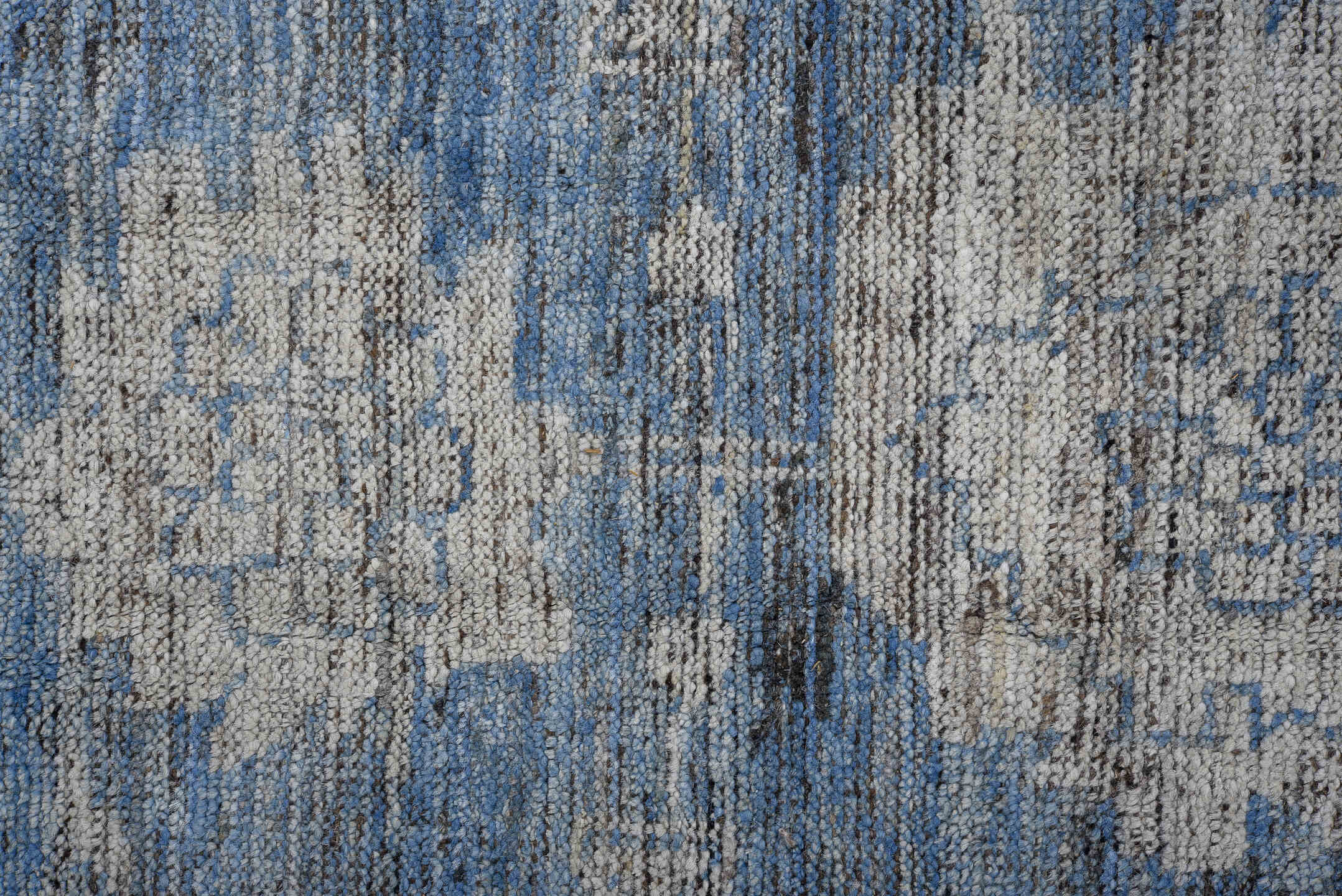 12' x 14' one-of-a-kind handmade vintage Oushak oversize rug. Color palette: black, blue, charcoal, dark gray, dim gray