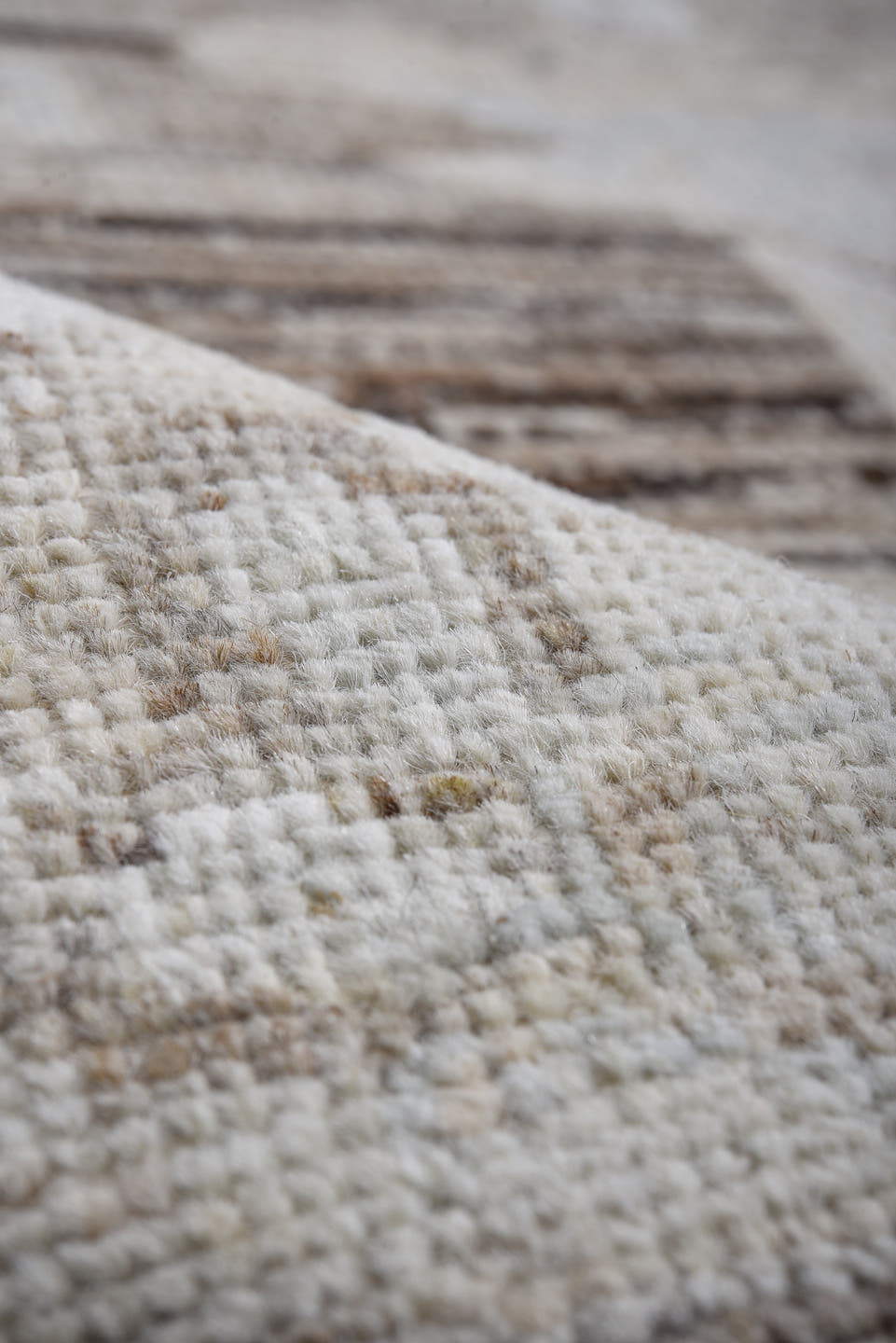 12' x 14' one-of-a-kind handmade vintage Oushak oversize rug. Color palette: taupe, ivory, pale_blue, cream, beige