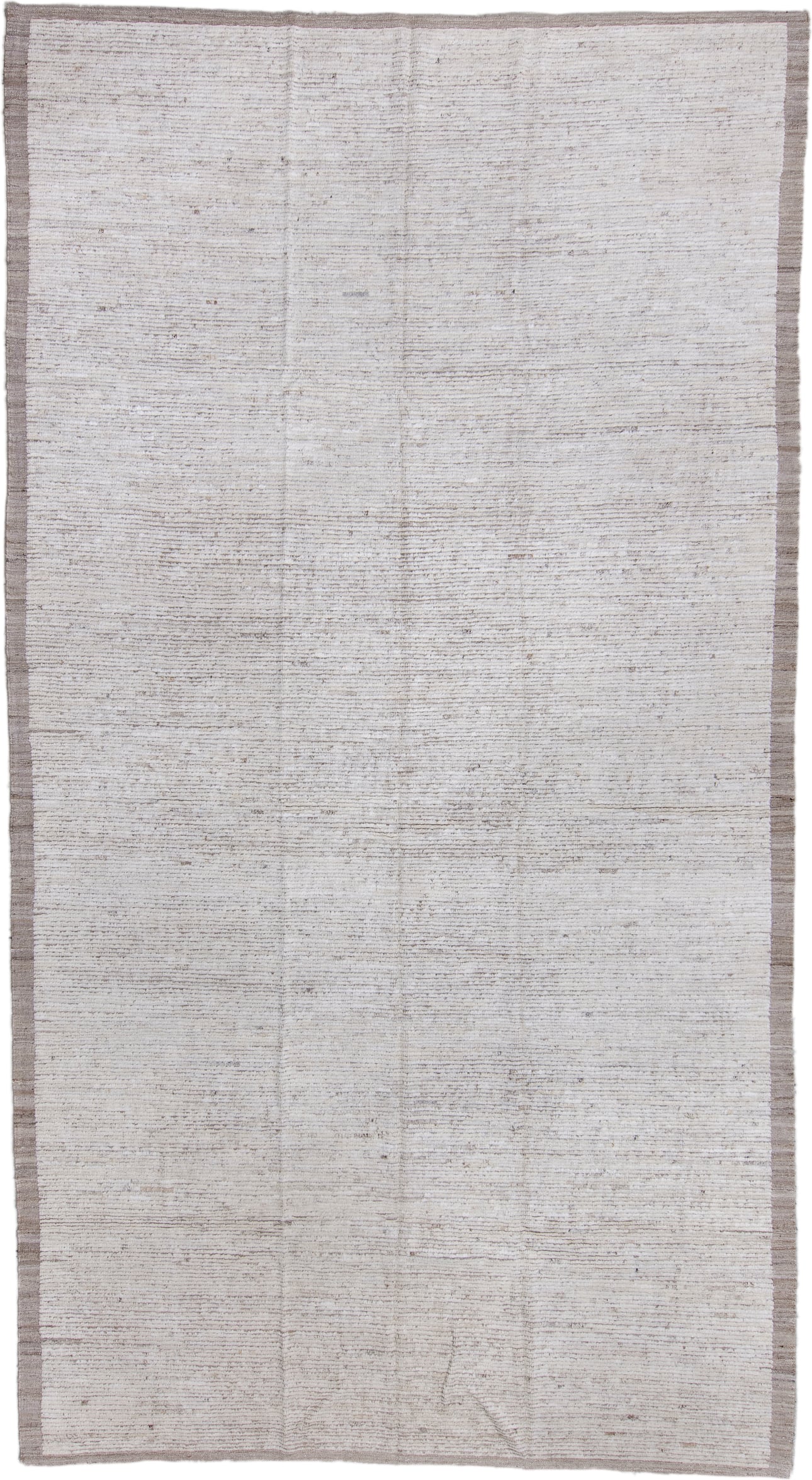 7' x 14' one-of-a-kind handmade vintage Tulu large size rug. Color palette: ivory, taupe, cream, beige, gray