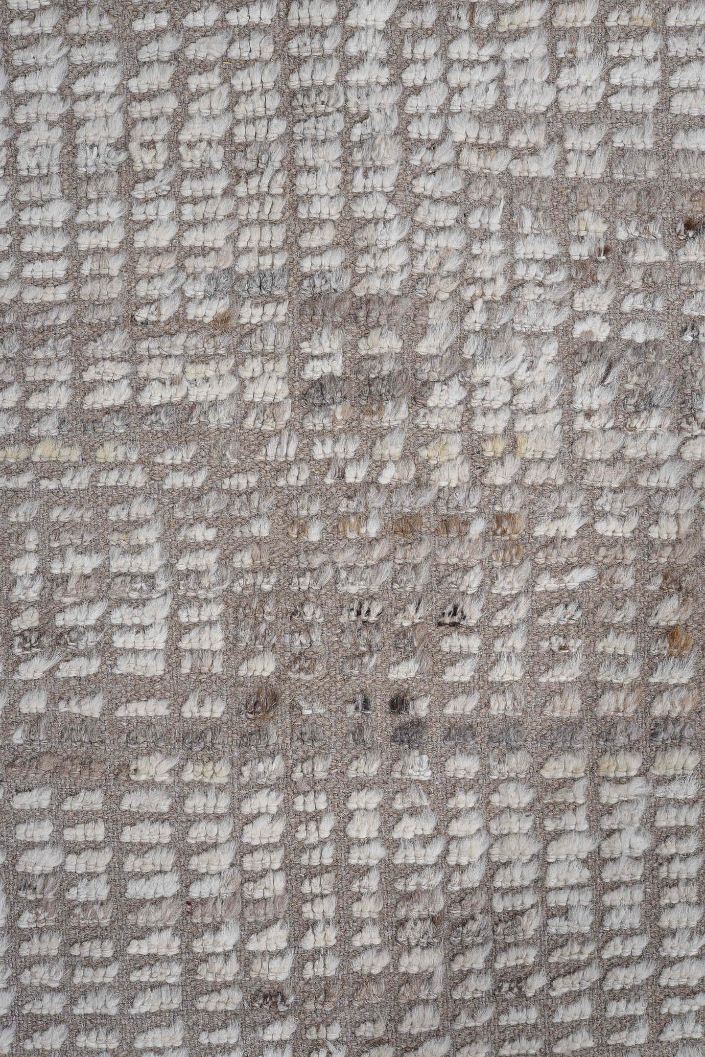 13' x 13' one-of-a-kind handmade vintage Tulu oversize rug. Color palette: ivory, taupe, beige, gray
