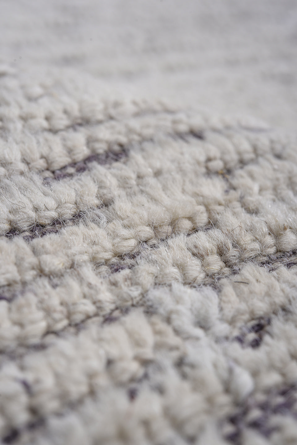 13' x 16' one-of-a-kind handmade vintage Tulu oversize rug. Color palette: ivory, taupe, gray, charcoal, beige, black
