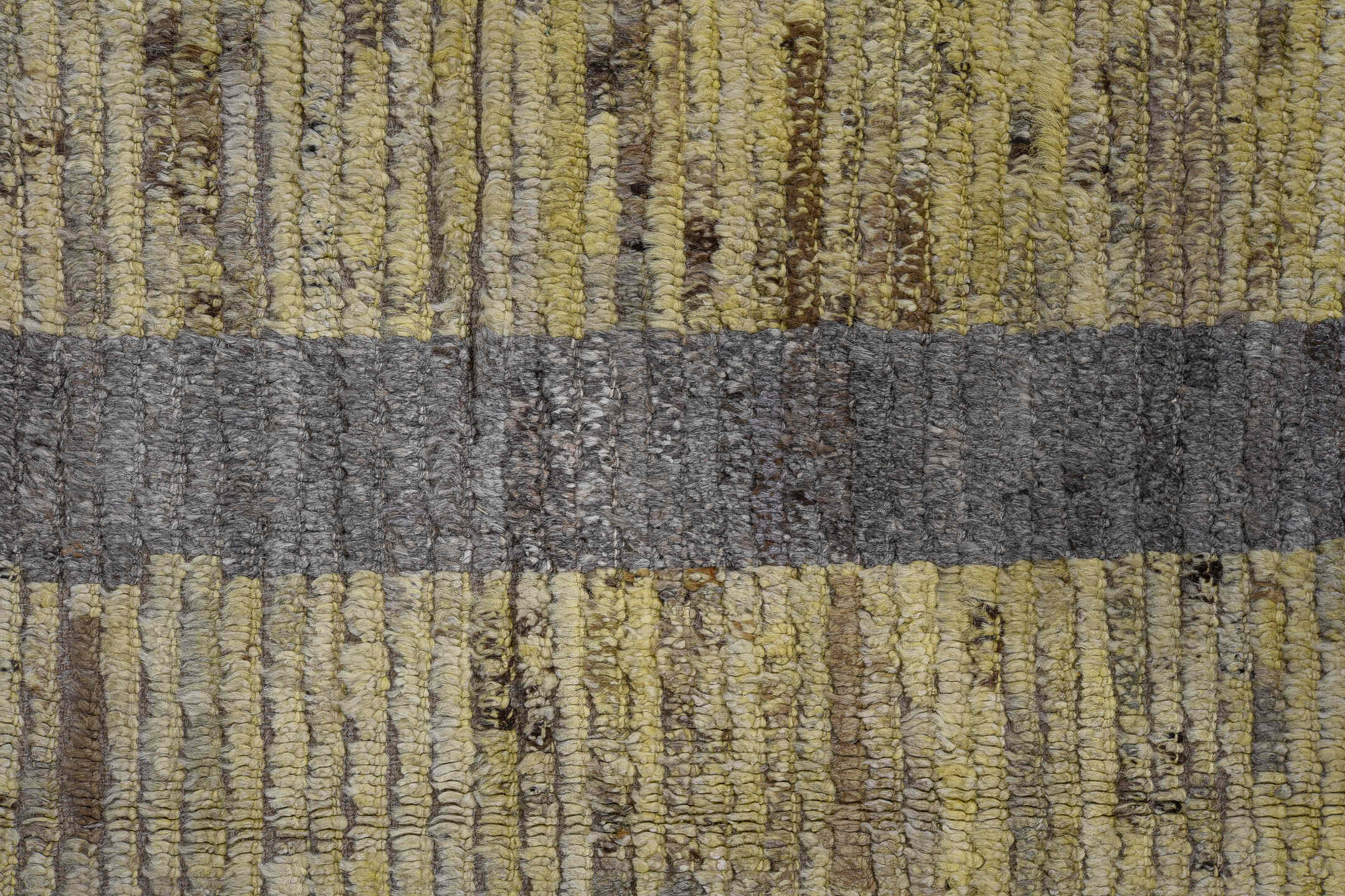 13' x 19' one-of-a-kind handmade vintage Tulu oversize rug. Color palette: ivory, charcoal, gold, blue, taupe, camel, gray