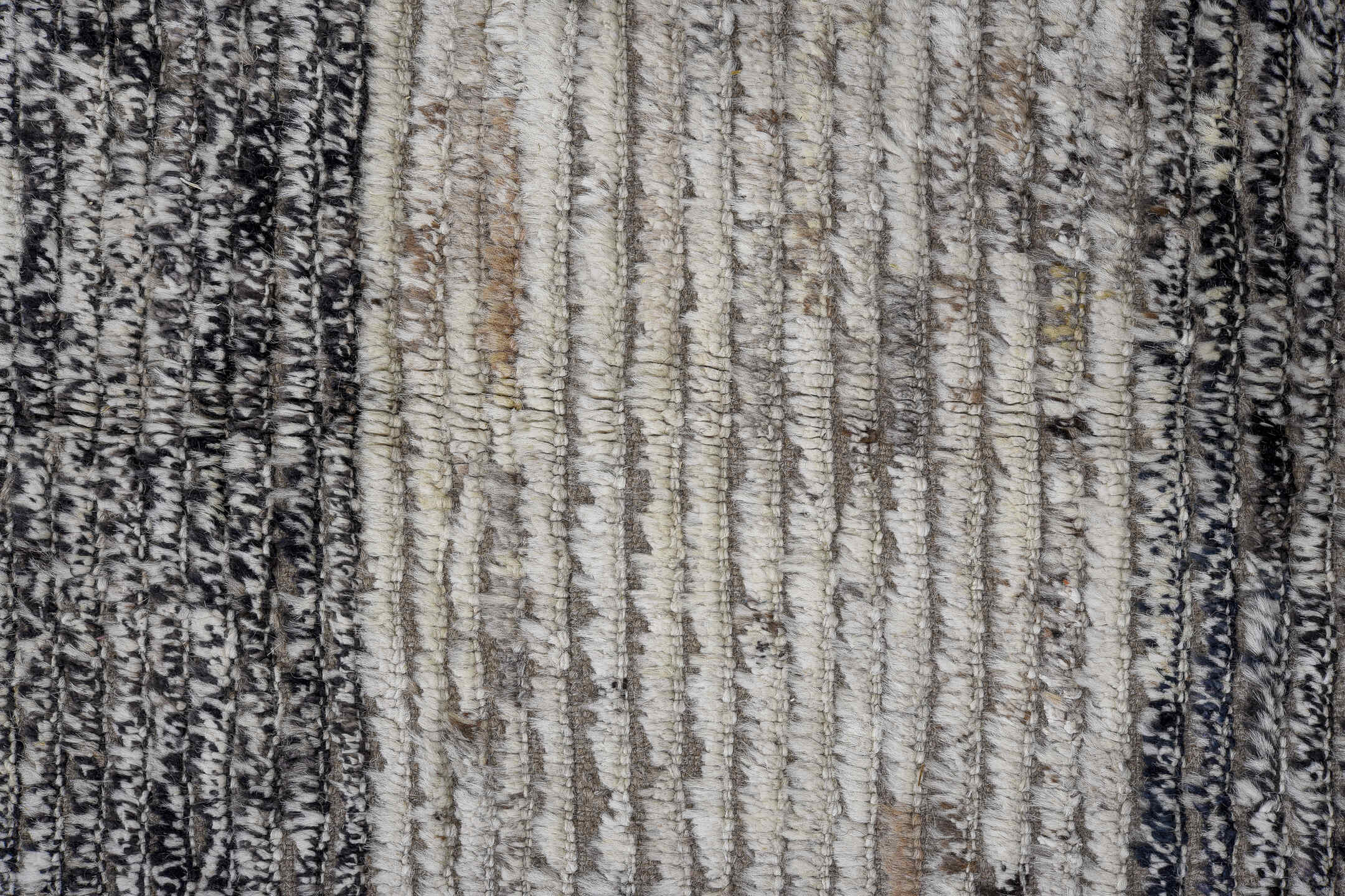 13' x 15' one-of-a-kind handmade vintage Tulu oversize rug. Color palette: black, brown, charcoal, gray, pink, red