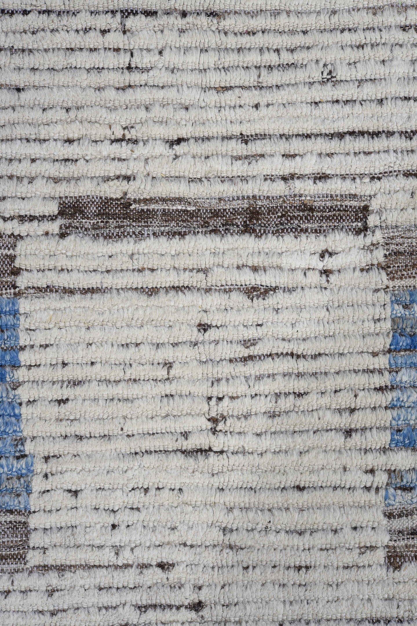 13' x 17' one-of-a-kind handmade vintage Tulu oversize rug. Color palette: ivory, charcoal, sky_blue, slate, taupe, gray