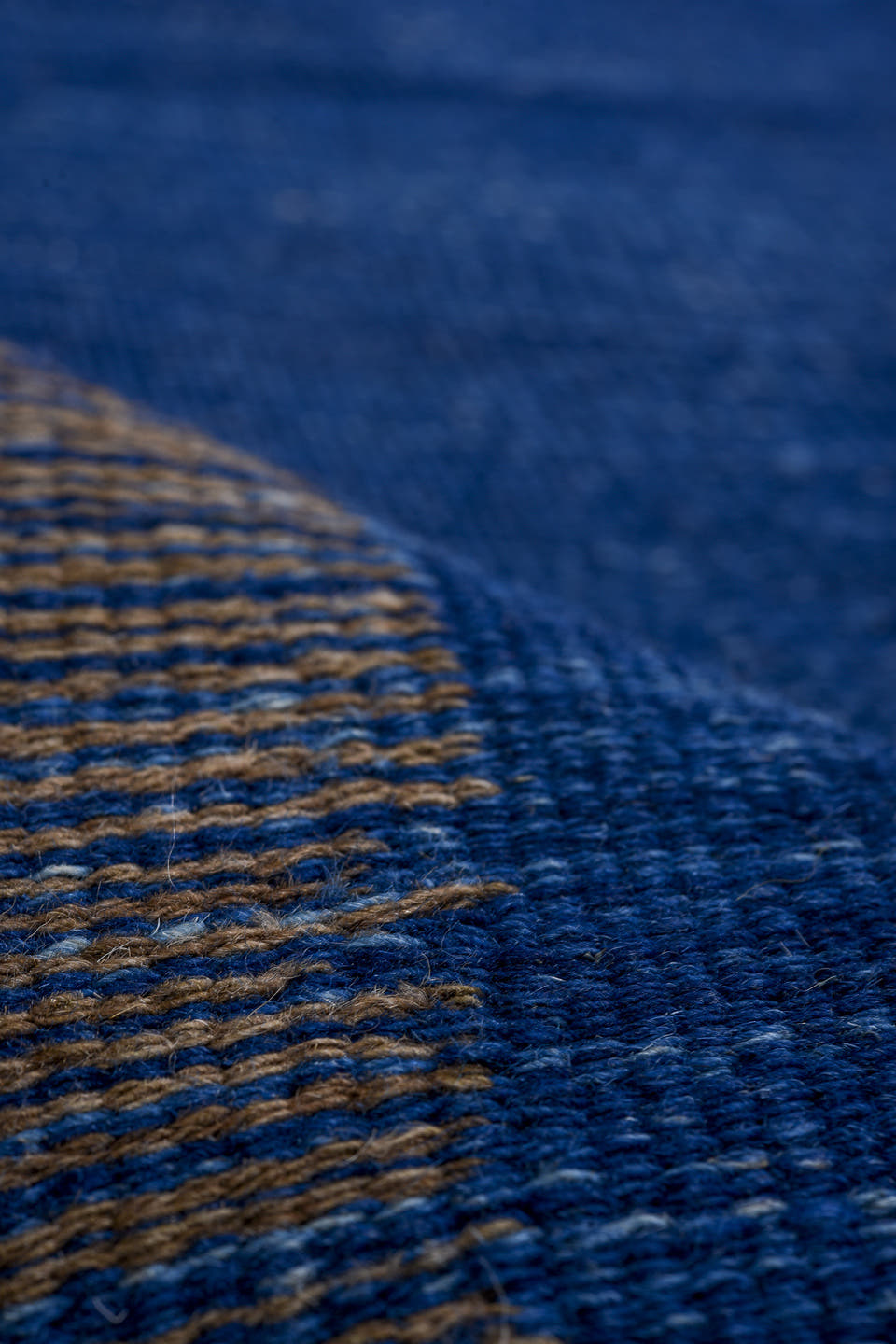 3' x 9' one-of-a-kind handmade vintage Kilim runner rug. Color palette: indigo, taupe, brown, navy, slate, purple, beige