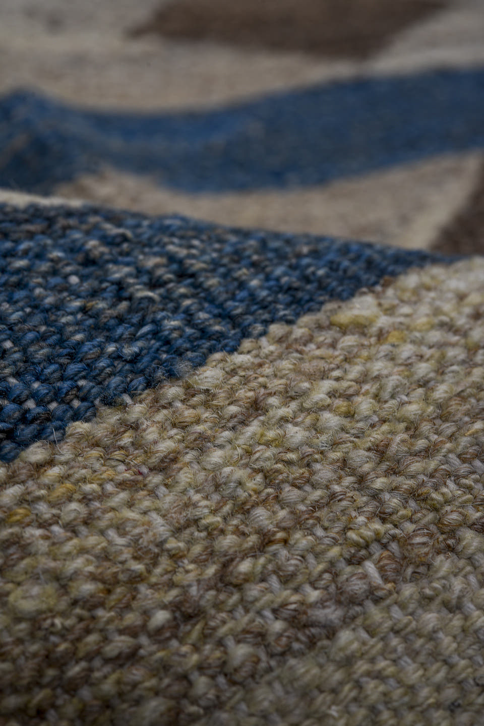 10' x 13' one-of-a-kind handmade vintage Kilim large size rug. Color palette: ivory, brown, blue, taupe, charcoal, beige