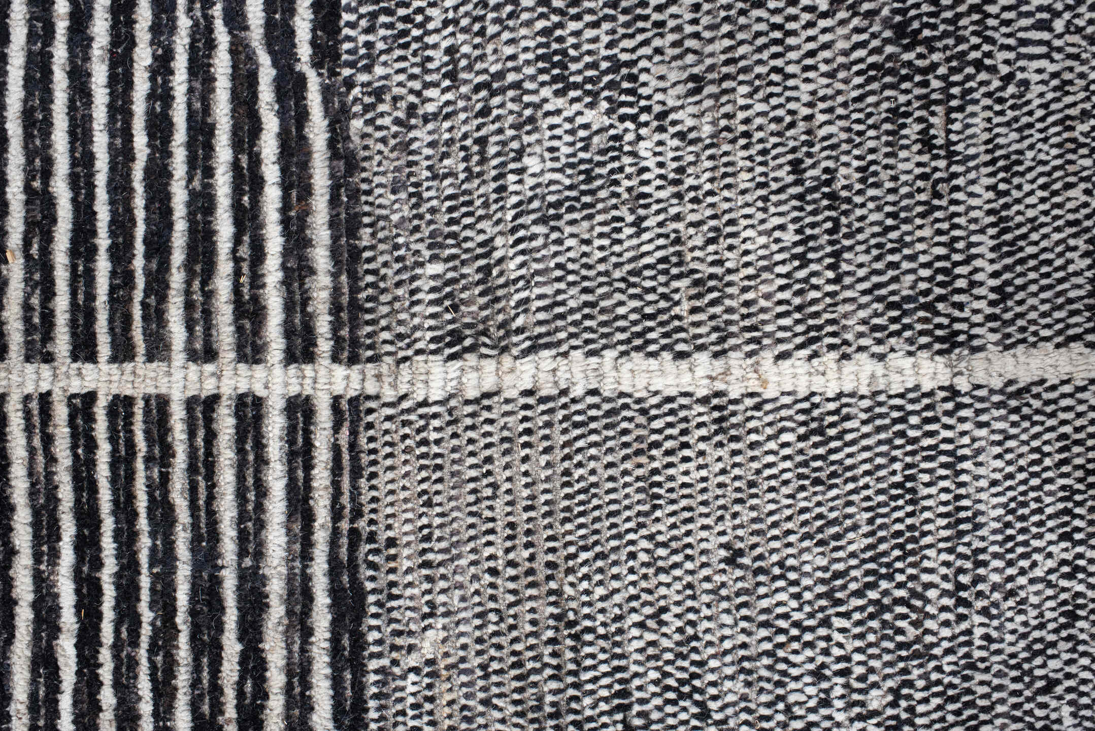14' x 22' one-of-a-kind handmade vintage Tulu oversize rug. Color palette: black, charcoal, dark gray, dim gray, gainsboro