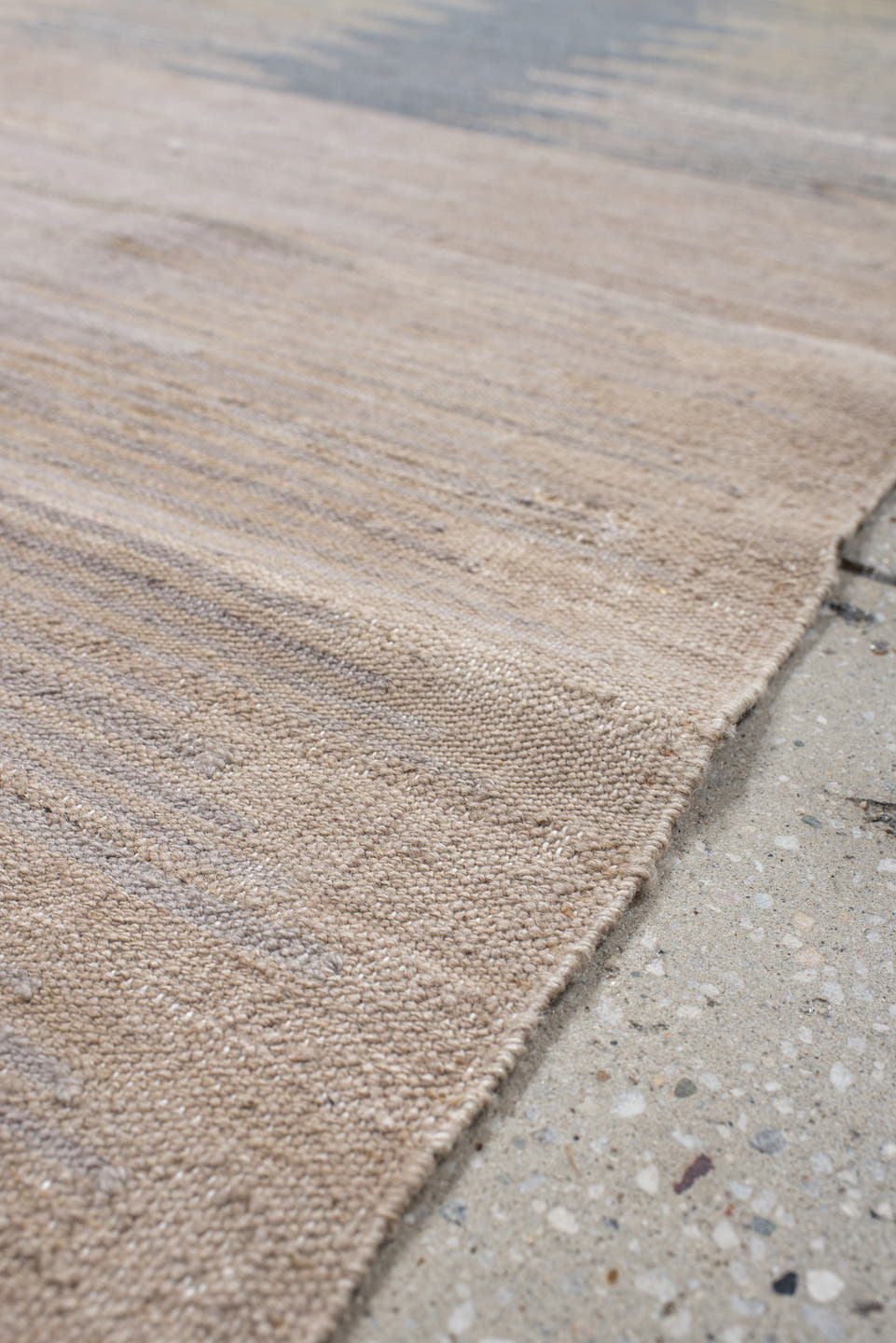 2' x 9' one-of-a-kind handmade vintage Kilim runner rug. Color palette: ivory, taupe, slate, lavender, charcoal, beige, gray