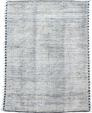 10' x 13' one-of-a-kind handmade vintage Tulu large size rug. Color palette: ivory, charcoal, slate, cream, gray, black